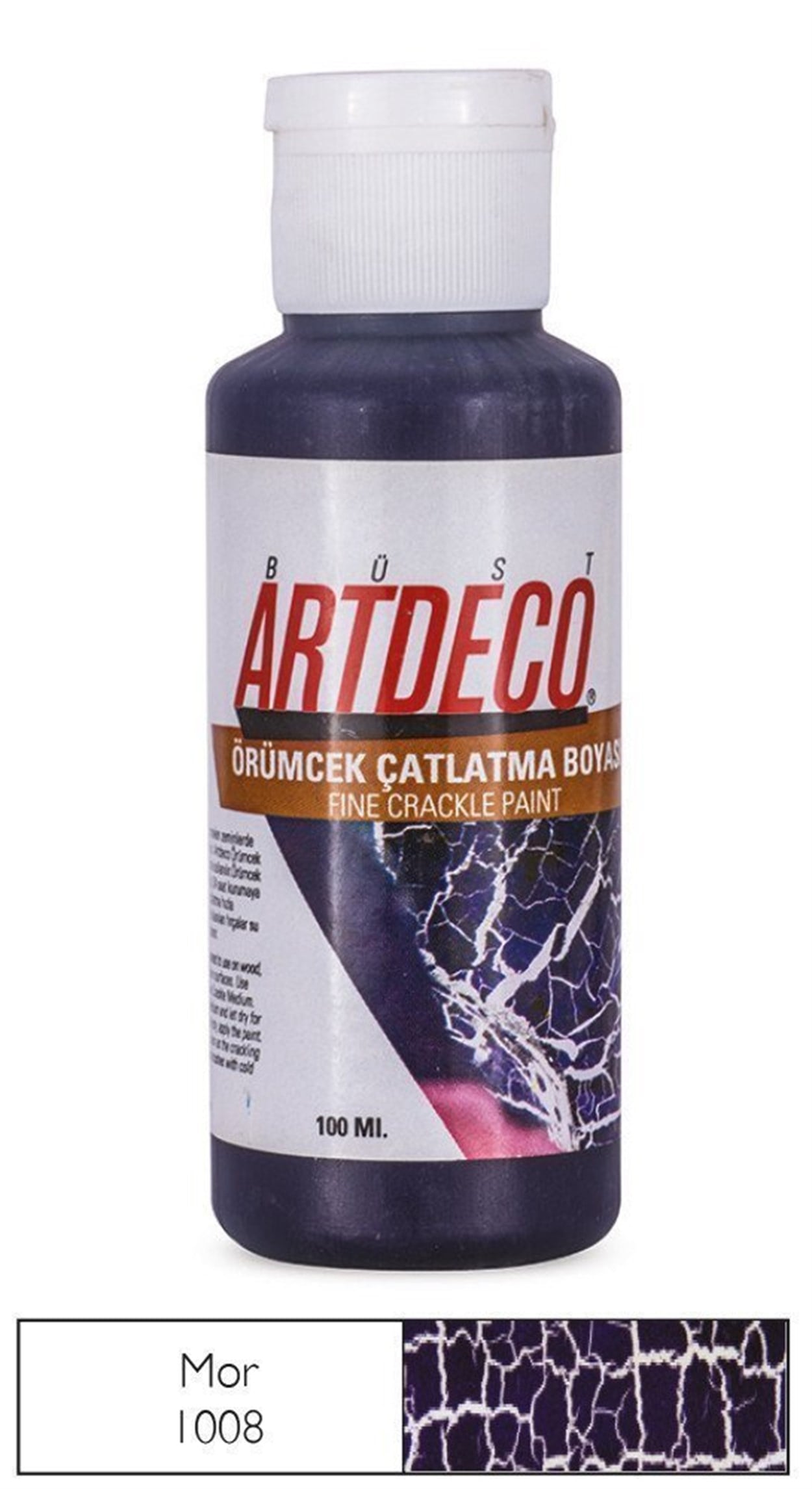 Artdeco Örümcek Çatlatma Boyası 100ml Mor 1008