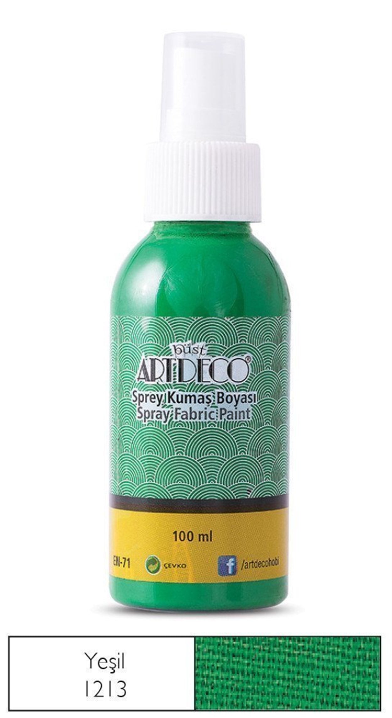 Artdeco Sprey Kumaş Boyası 100ml Yeşil 1213