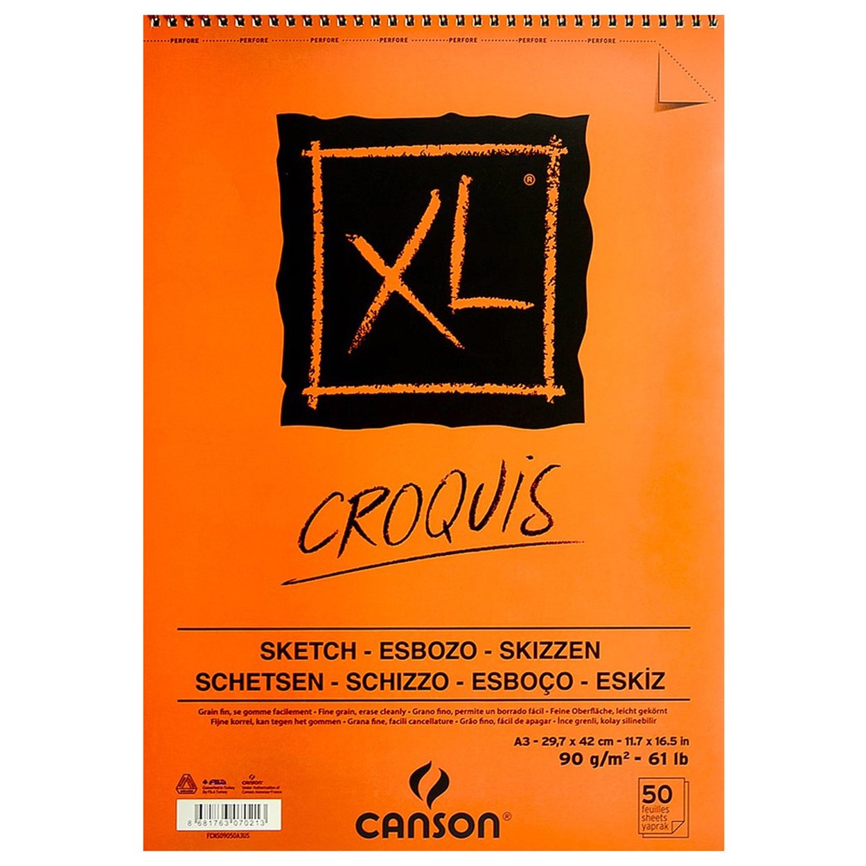 CANSON XL CROQUIS ESKİZ DEFTERİ A3 90 GR 50 YAPRAK