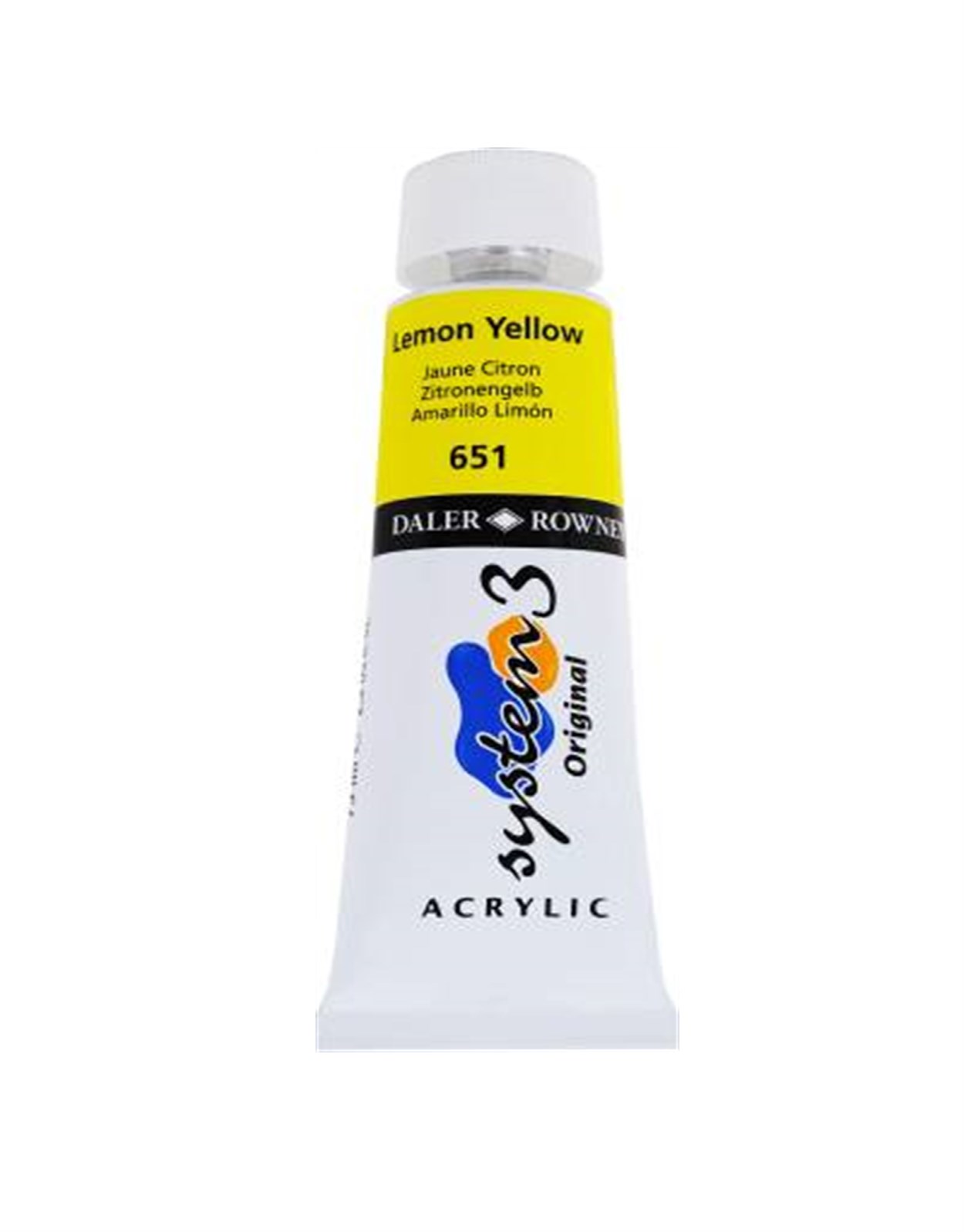 DALER ROWNEY SYSTEM 3 ORIGINAL AKRİLİK BOYA 75 ML LEMON YELLOW