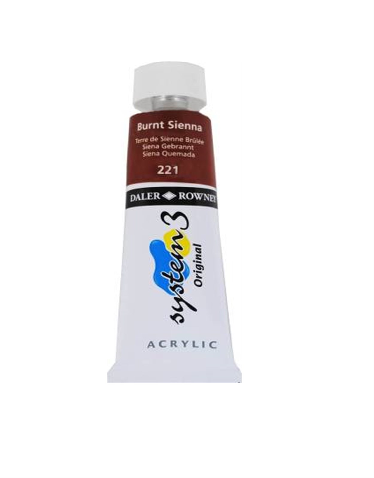 DALER ROWNEY SYSTEM 3 ORIGINAL AKRİLİK BOYA 75 ML BURNT SIENNA