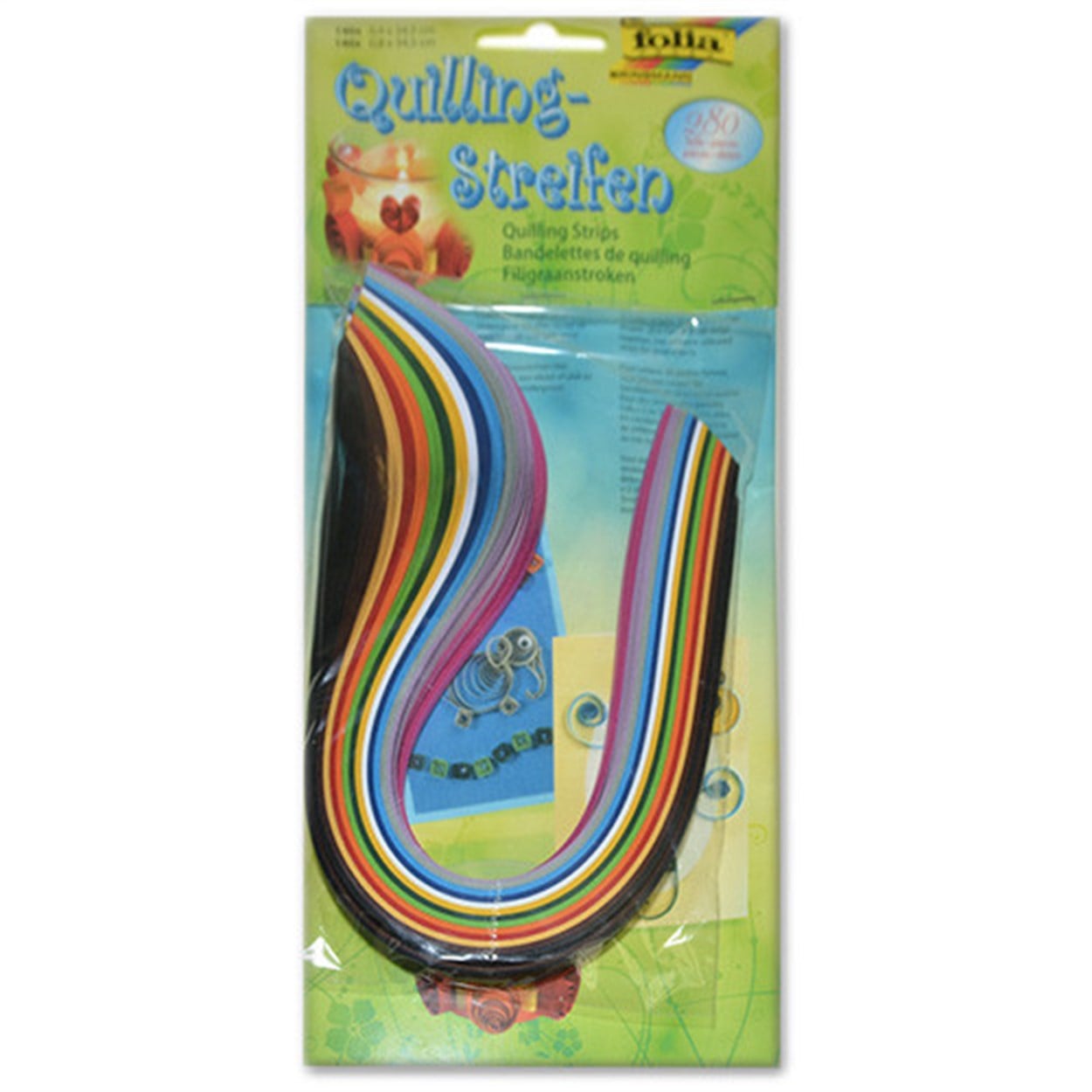 FOLİA QUILLING KAĞIDI 140 ADET 0,4X34,5 CM VE 140 ADET 0,8X34,5 CM
