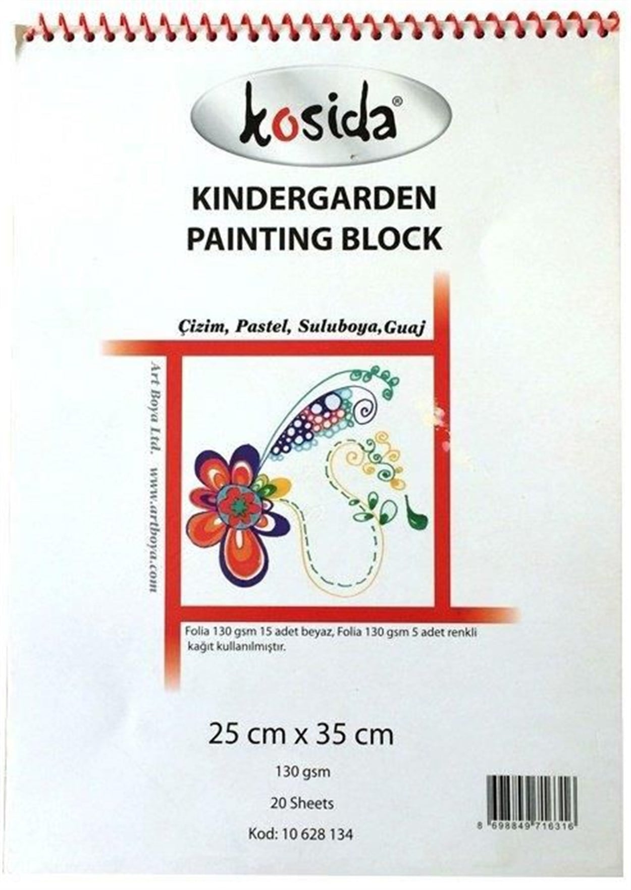 KOSIDA RENKLİ ÇİZİM BLOĞU 25X35 130 GR 20 YAPRAK