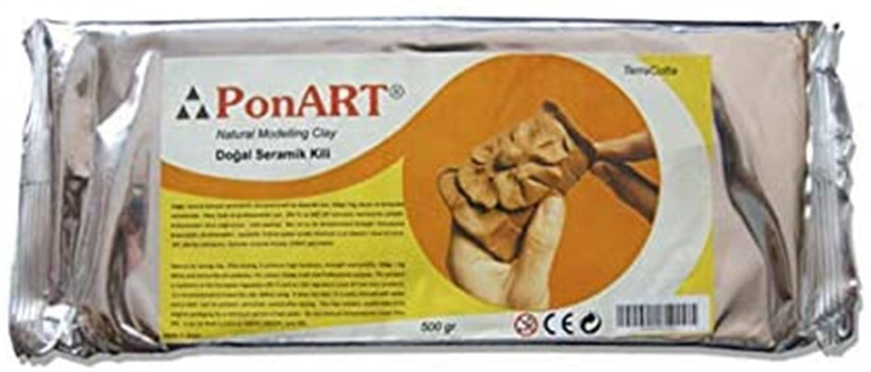 PONART DOĞAL SERAMİK KİLİ 500 GR TERRACOTTA