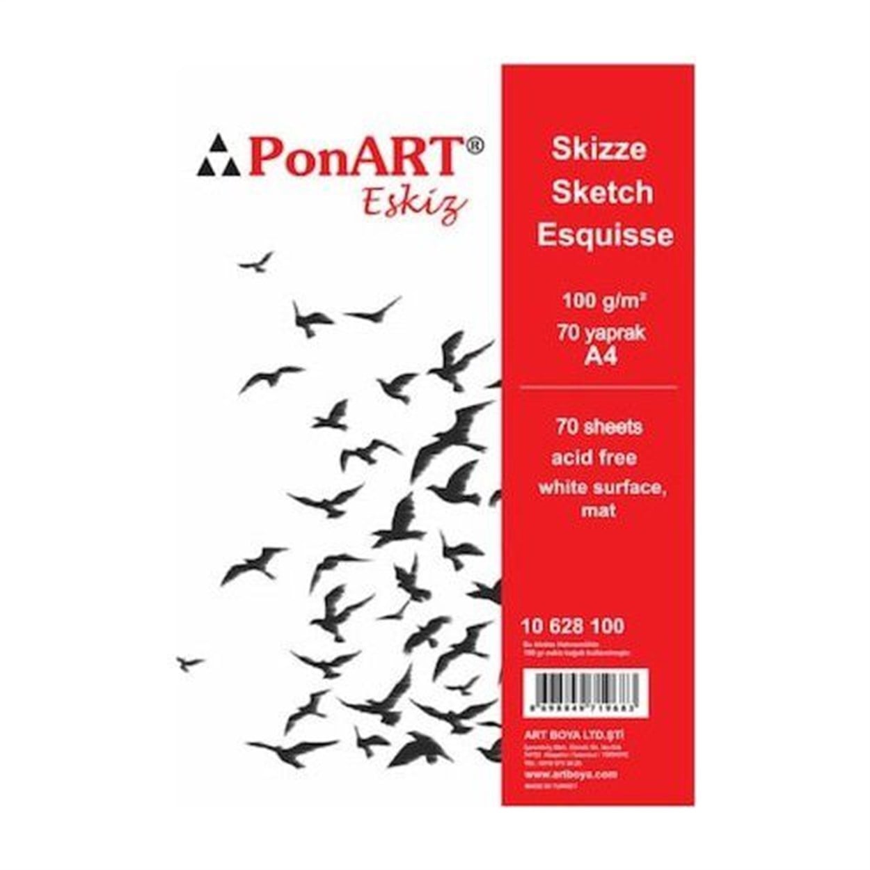 PONART ESKİZ DEFTERİ A4 100 GR 70 YAPRAK