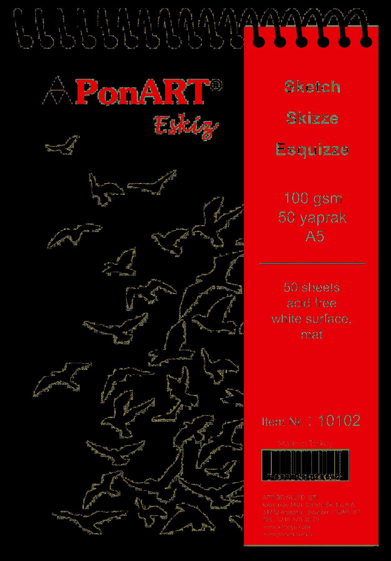 PONART ESKİZ DEFTERİ A5 100 GR 50 YAPRAK