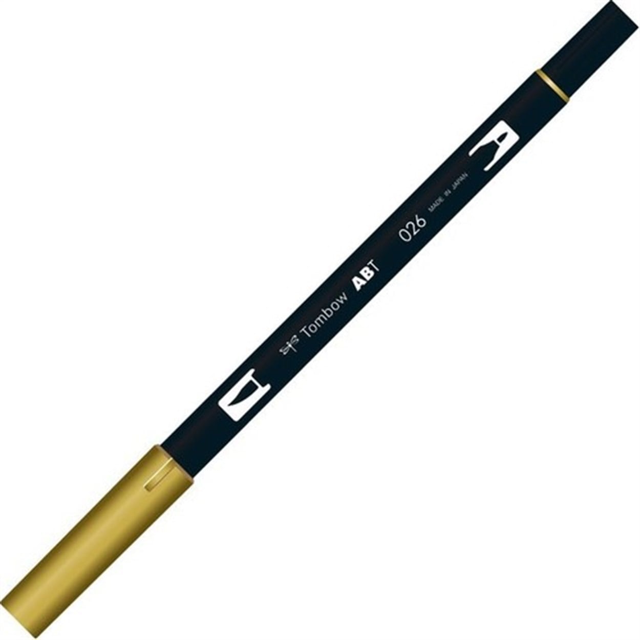 Tombow AB-T Dual Brush Grafik Kalemi Yellow Gold 026