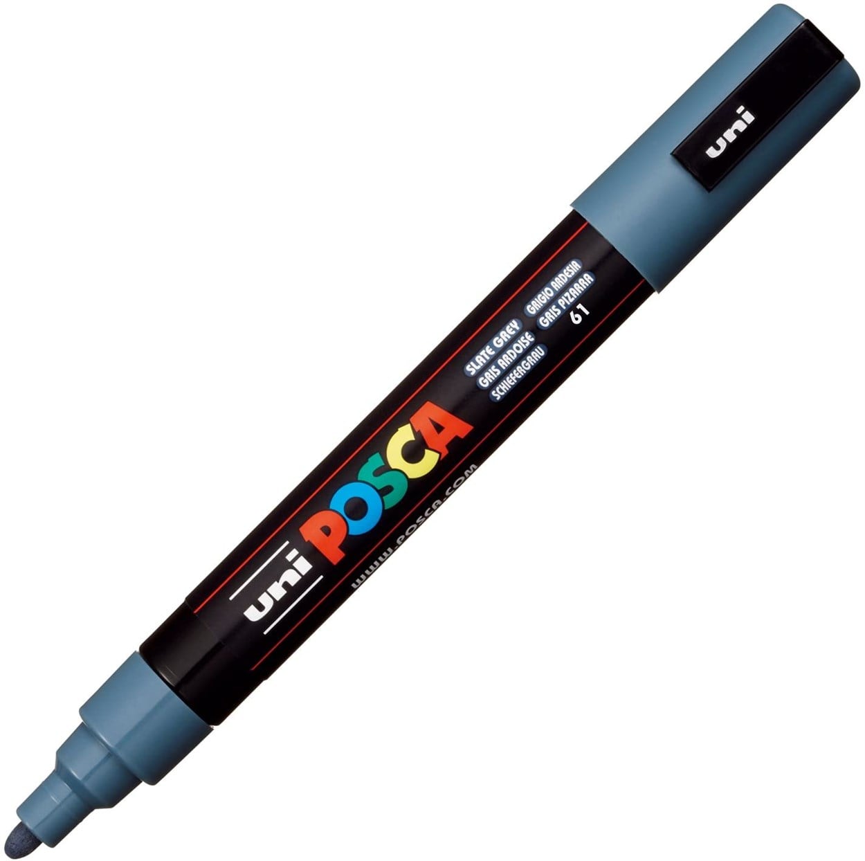 Uni POSCA 1.8-2.5 Su BazlıPosterMarkörü Kurşun Gri