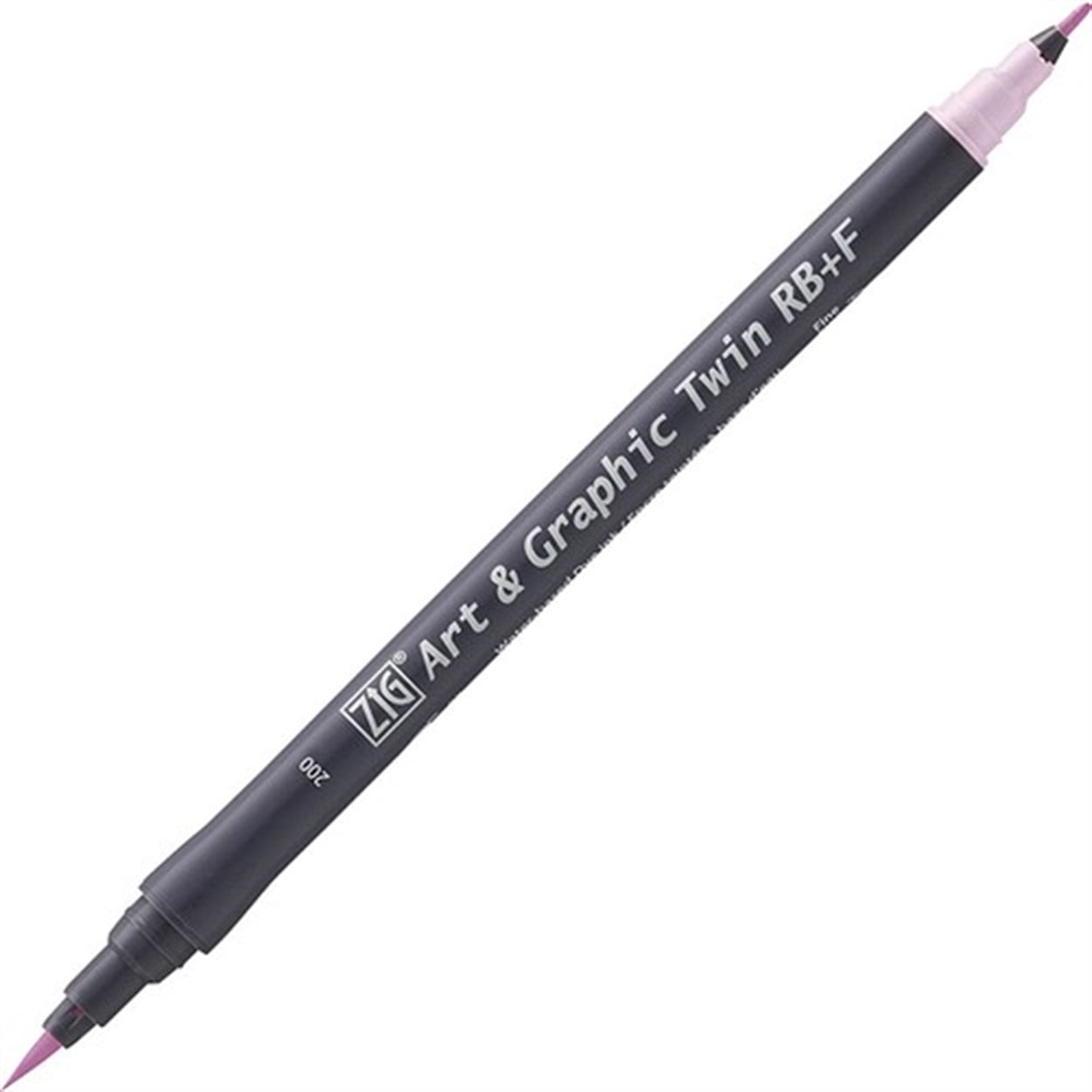 ZIG ART&GRAPHIC TWIN RB+F ÇİFT UÇLU ÇİZİM KALEMİ TUT-95 200 SUGARE ALM.PINK