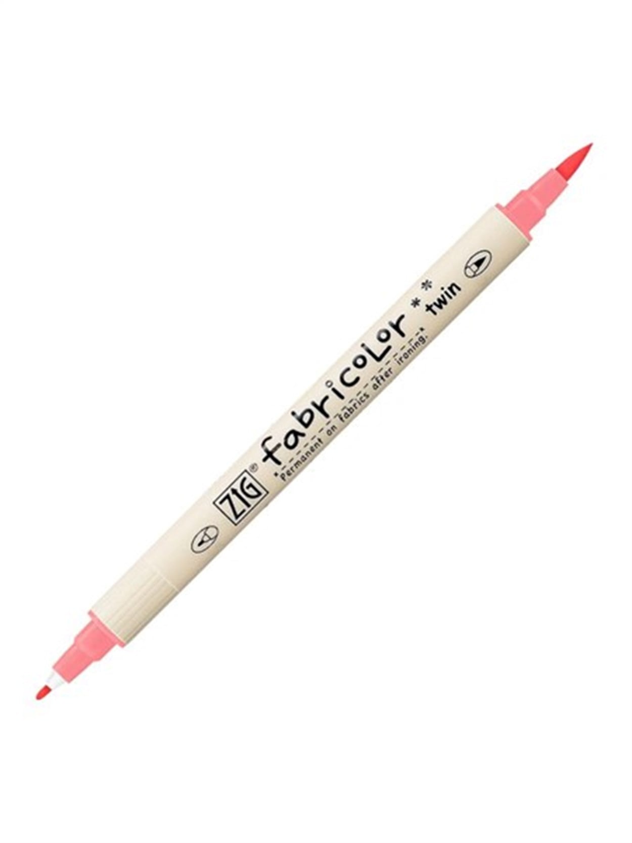 ZIG FABRICOLOR TWIN ÇİFT UÇLU KUMAŞ KALEMİ TC-4000 021 L.CARMİNE