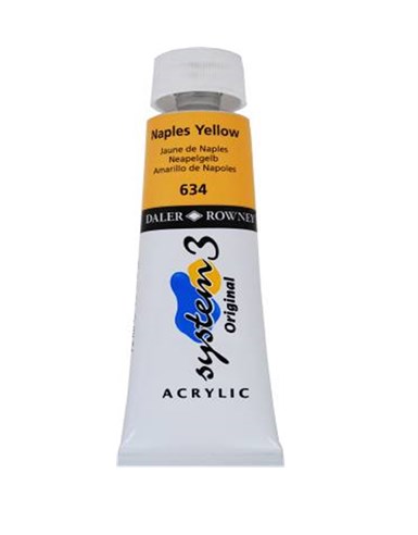 DALER ROWNEY SYSTEM 3 ORIGINAL AKRİLİK BOYA 75 ML NAPLES YELLOW