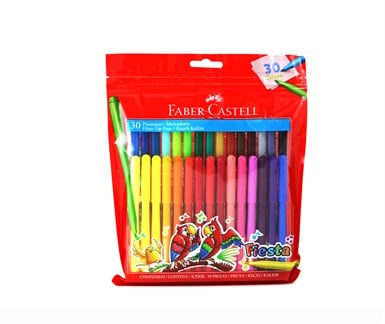 FABER CASTELL FİESTA KEÇELİ KALEM 30 RENK
