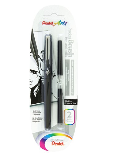 PENTEL ARTS BRUSH PEN + 2 REFİL YEDEK SET FP10