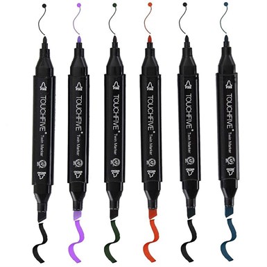 TOUCH TWIN MARKER F121 FLUORESCENT CORAL RED