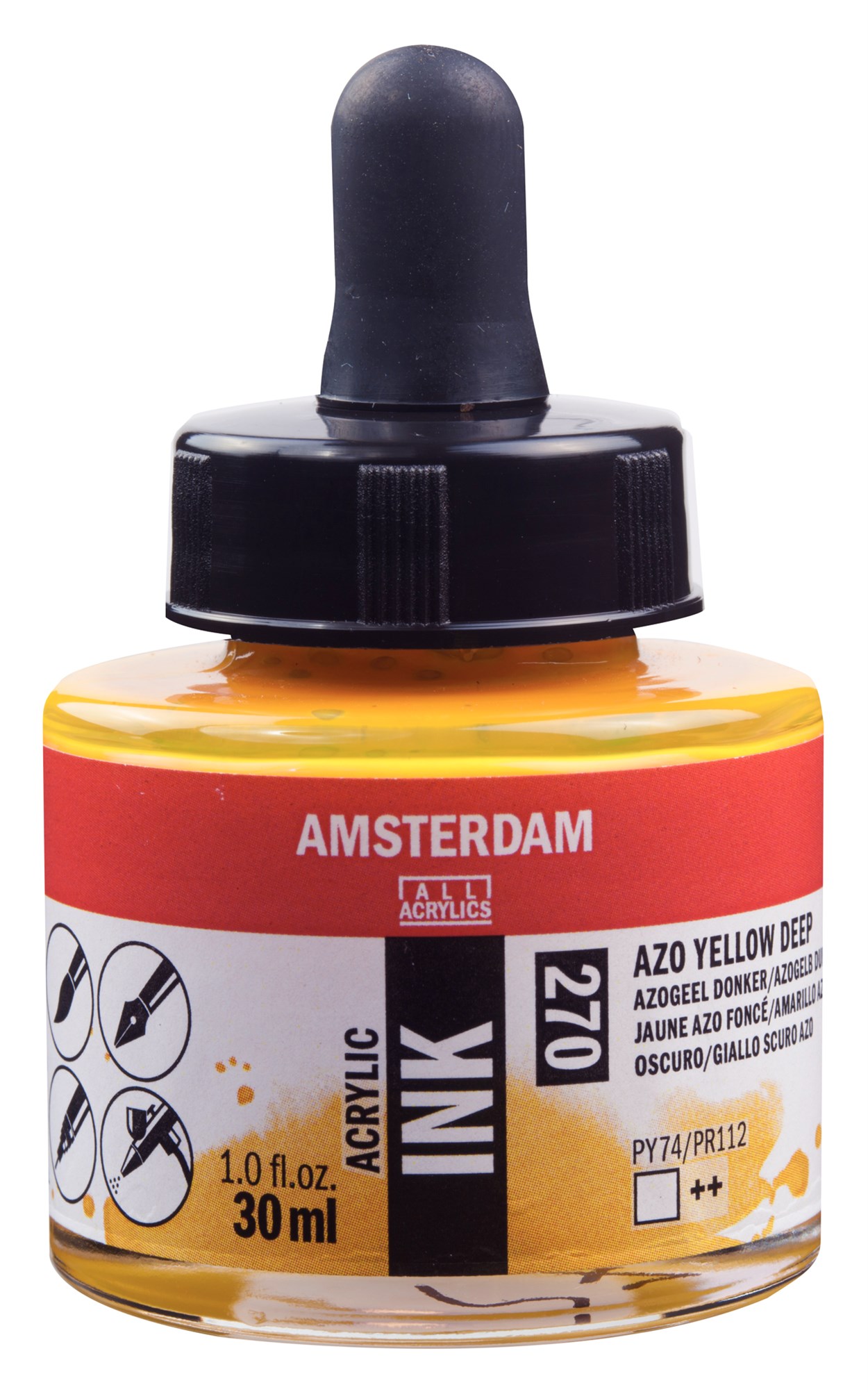AMSTERDAM AKRİLİK MÜREKKEBİ 30ML AZO YLW DP