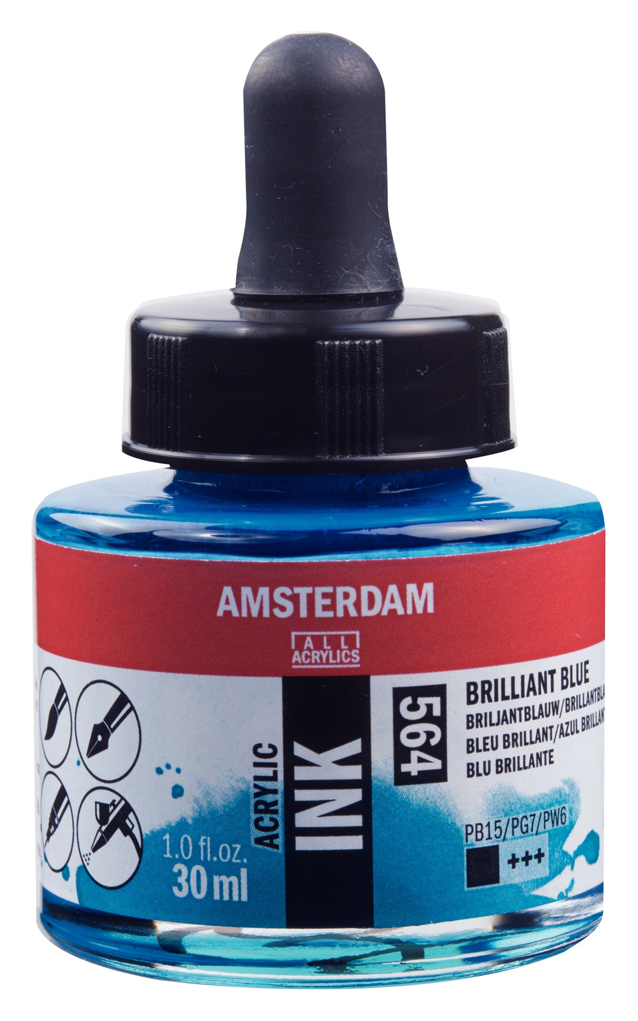 AMSTERDAM AKRİLİK MÜREKKEBİ 30ML BRILL.BLUE