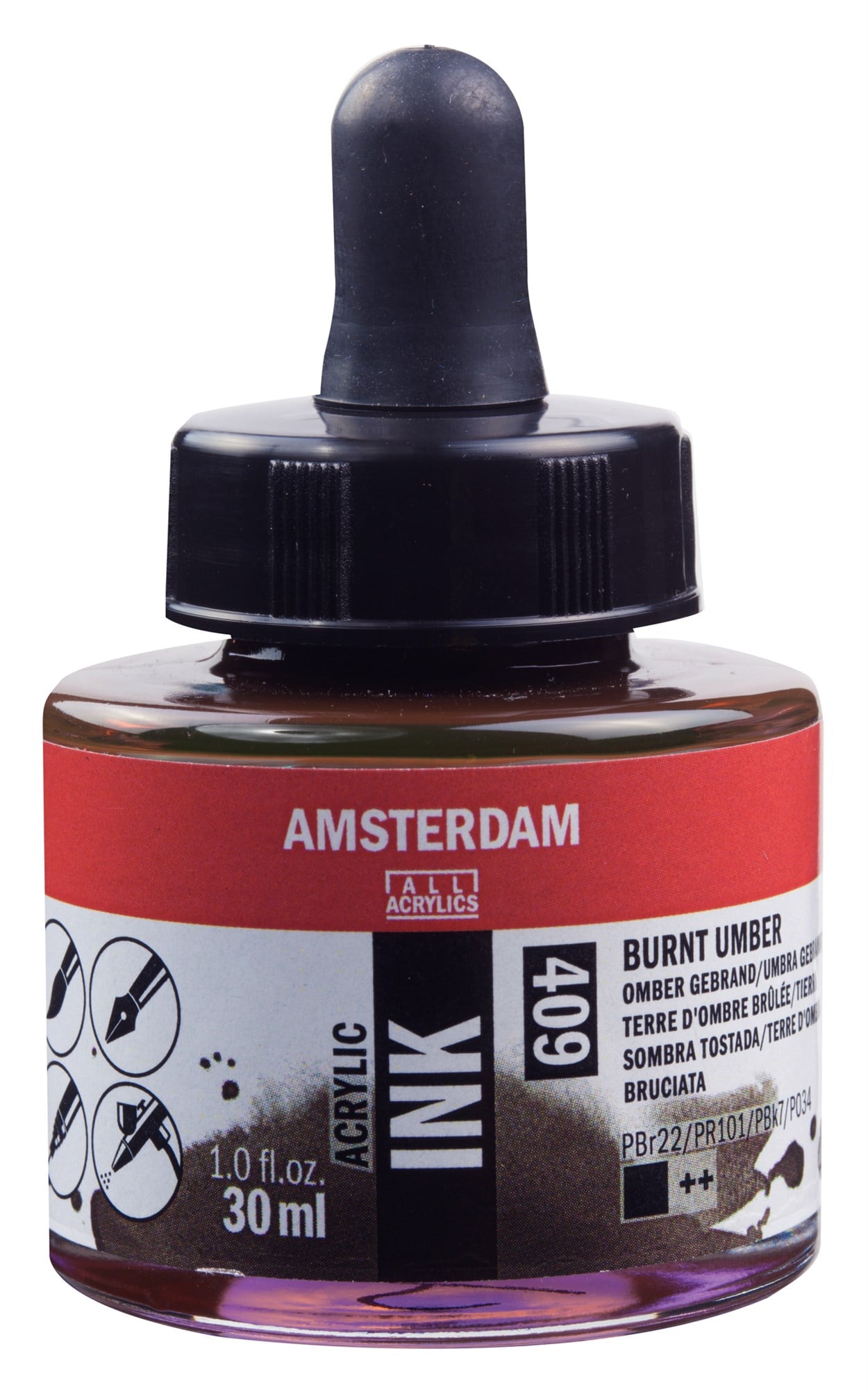 AMSTERDAM AKRİLİK MÜREKKEBİ 30ML BRNT.UMBER