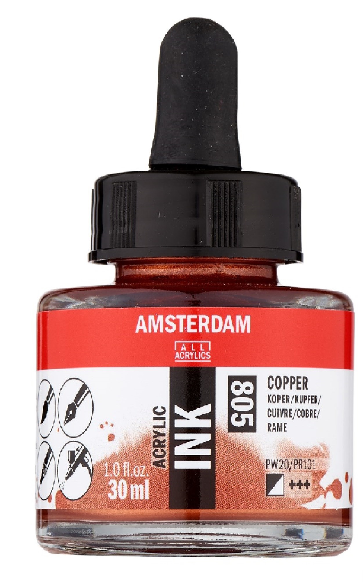 AMSTERDAM AKRİLİK MÜREKKEBİ 30ML COPPER
