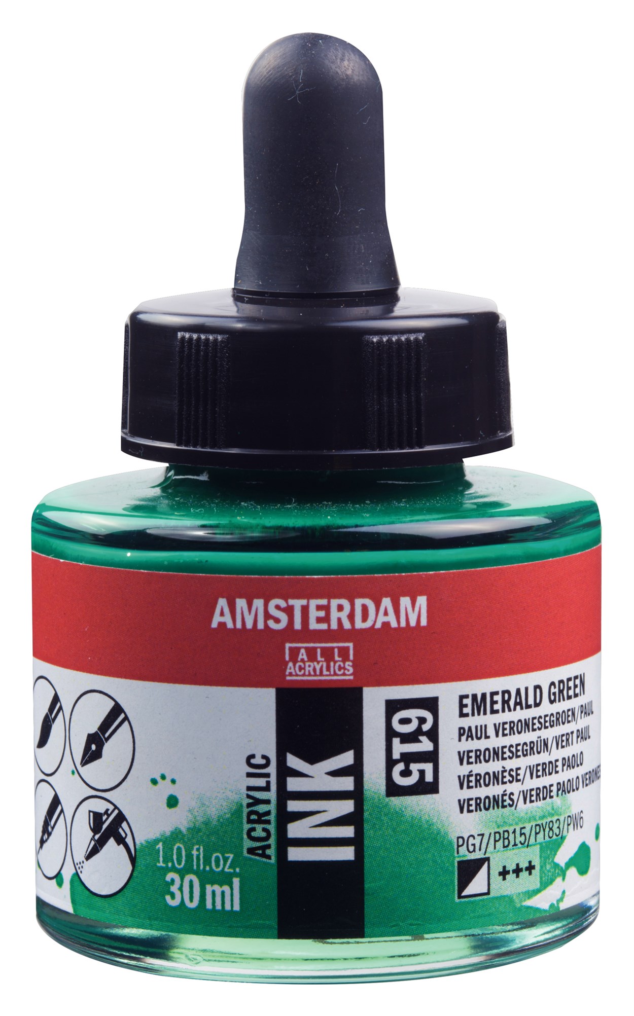 AMSTERDAM AKRİLİK MÜREKKEBİ 30ML EMERALD GREEN