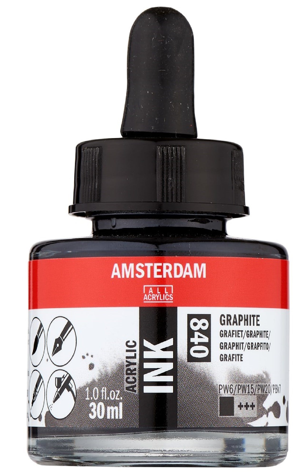 AMSTERDAM AKRİLİK MÜREKKEBİ 30ML GRAPHITE