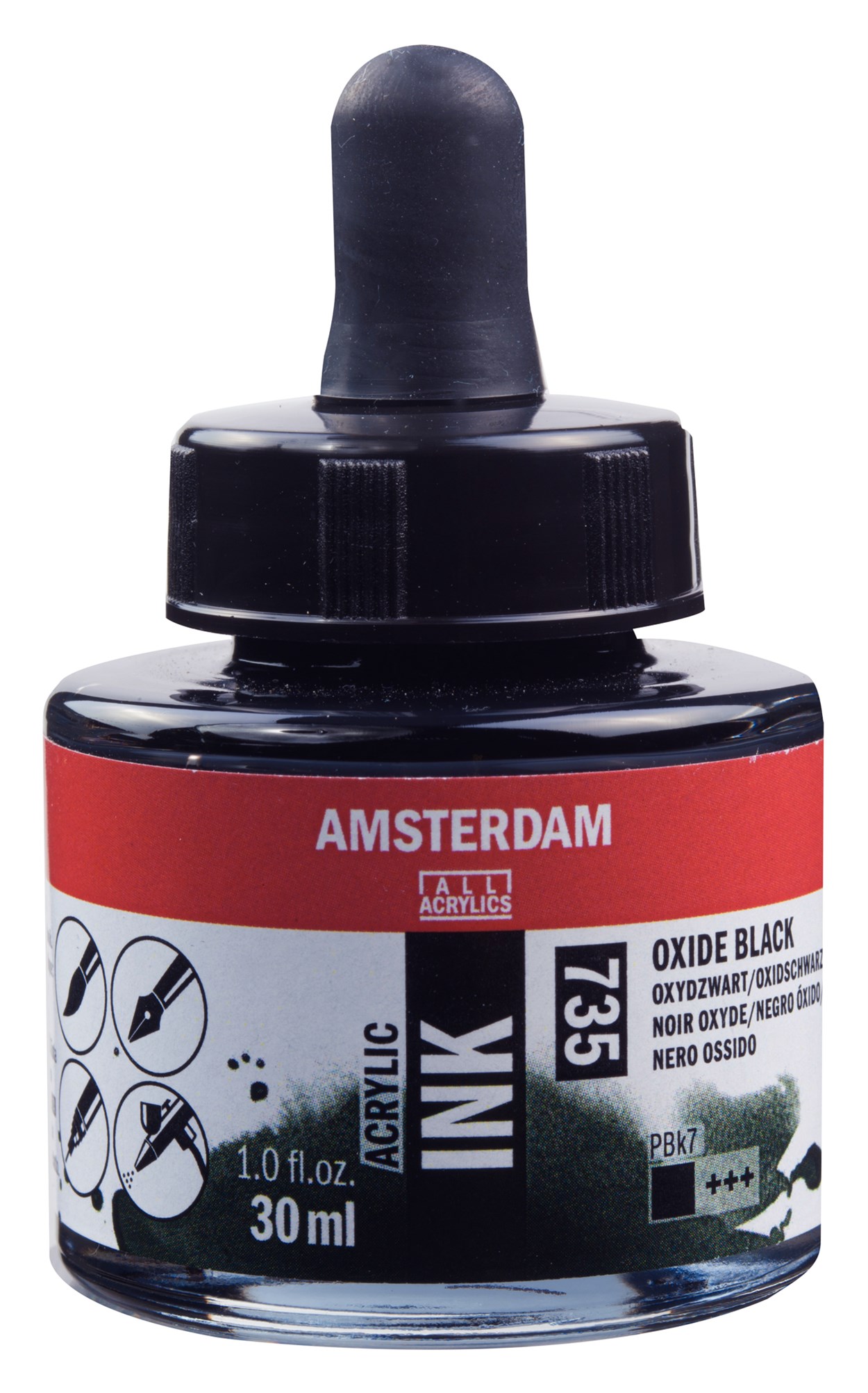 AMSTERDAM AKRİLİK MÜREKKEBİ 30ML OXIDE BLACK