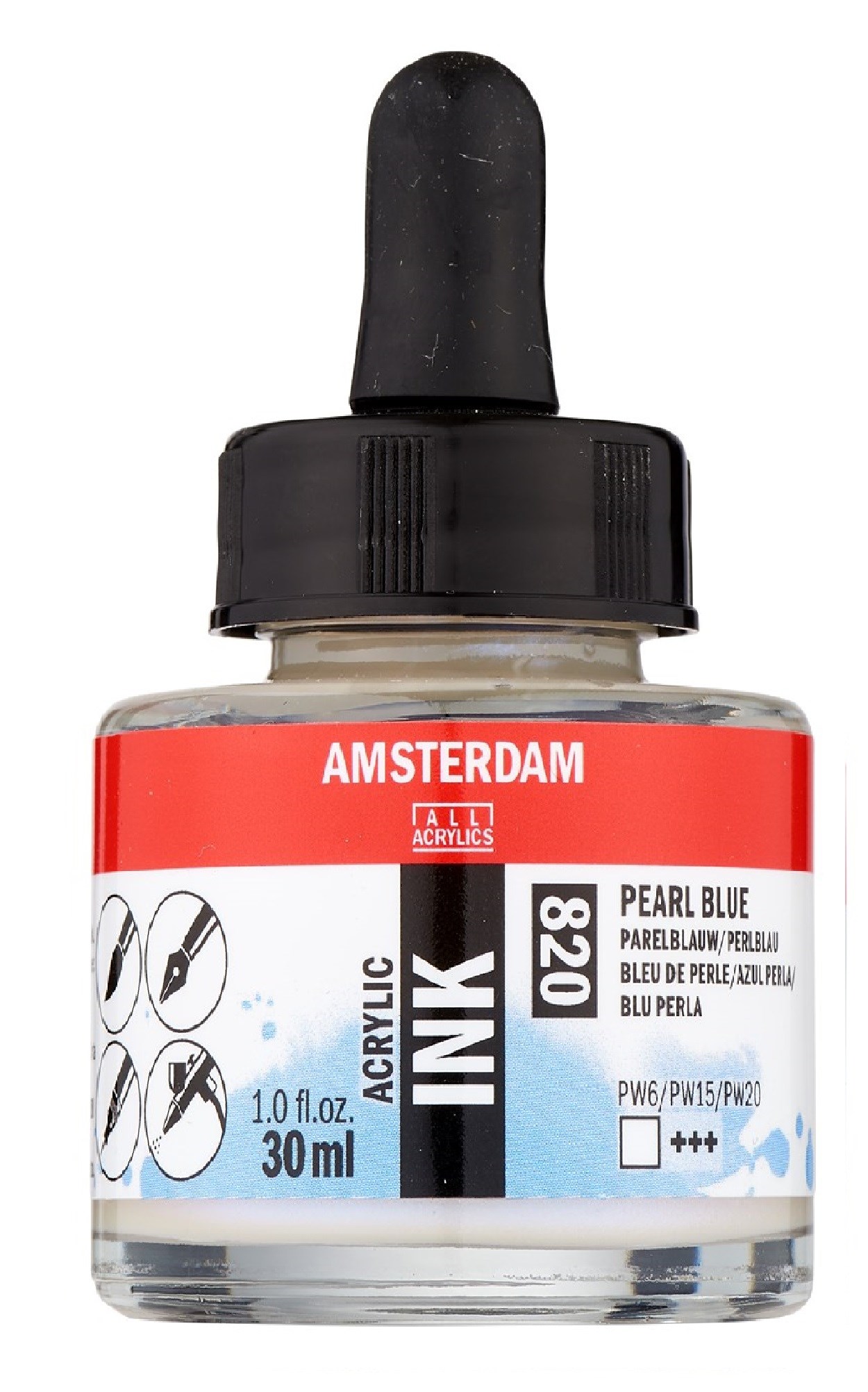 AMSTERDAM AKRİLİK MÜREKKEBİ 30ML PEARL BLUE