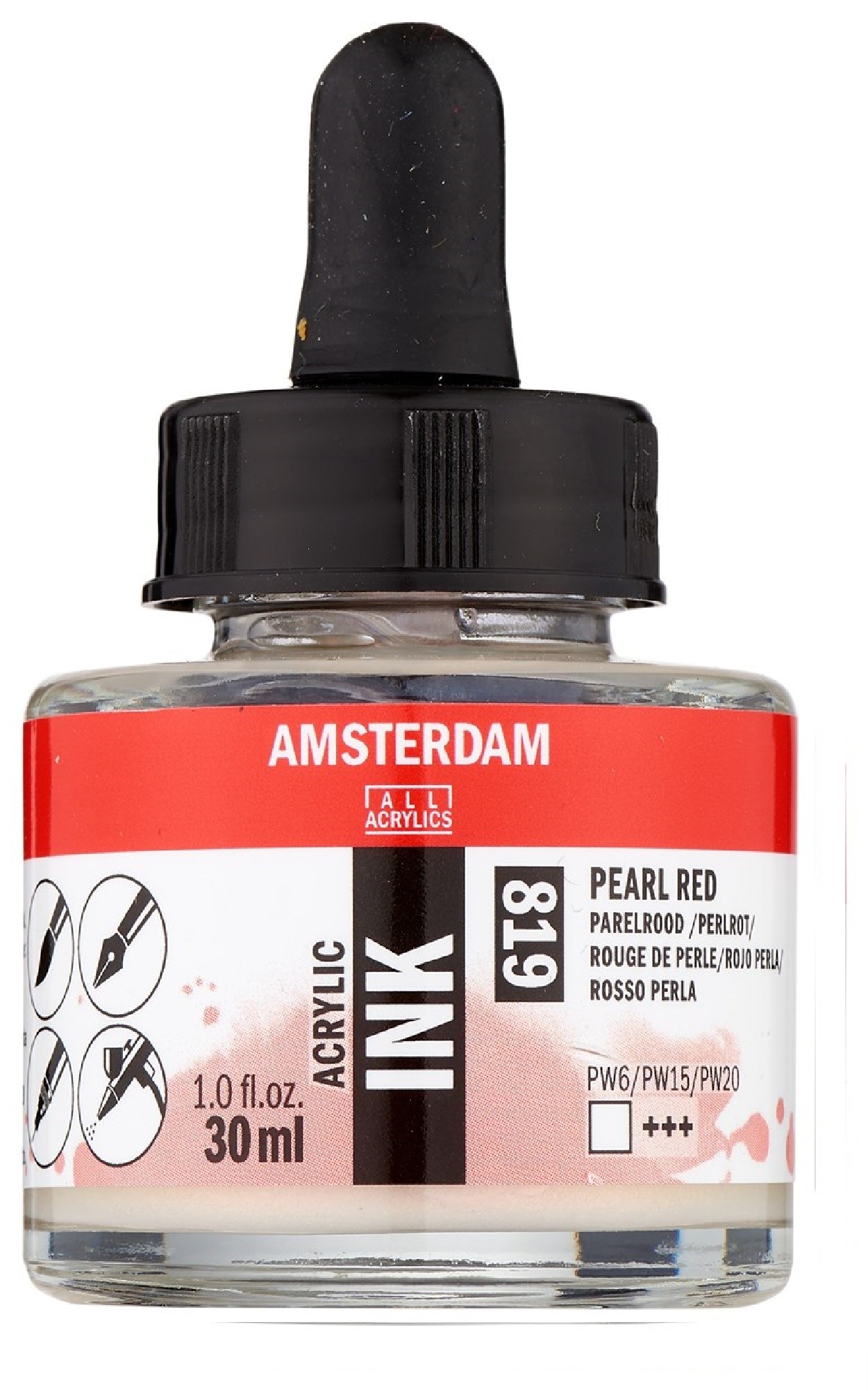 AMSTERDAM AKRİLİK MÜREKKEBİ 30ML PEARL RED