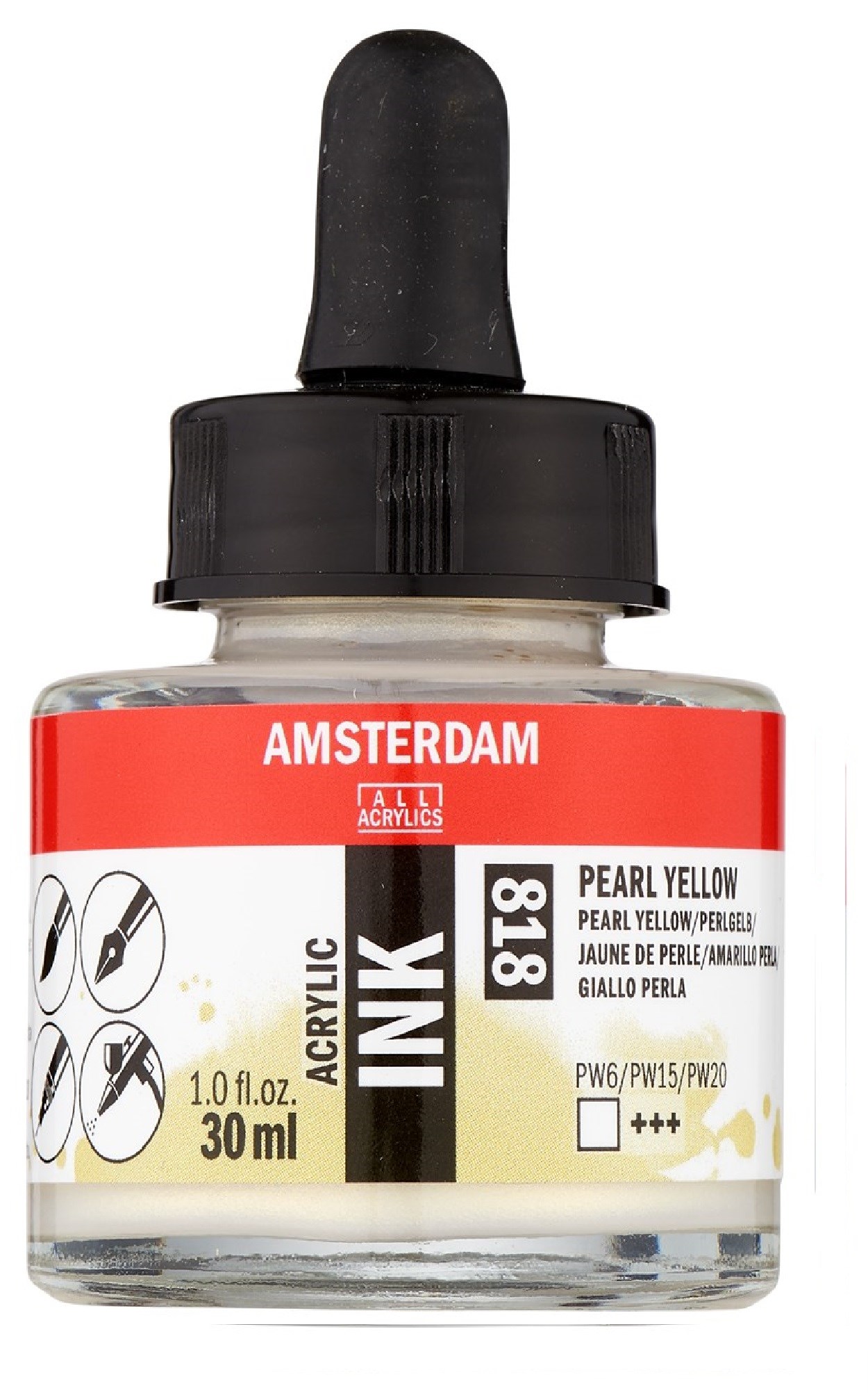 AMSTERDAM AKRİLİK MÜREKKEBİ 30ML PEARL YELLOW