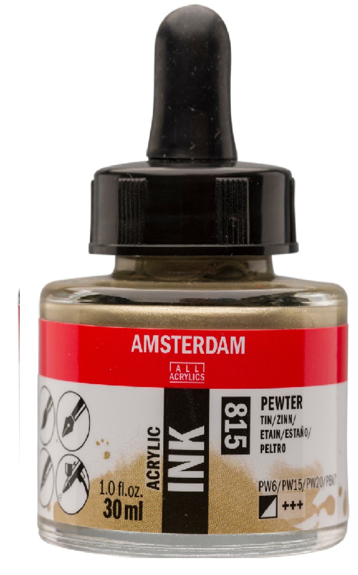 AMSTERDAM AKRİLİK MÜREKKEBİ 30ML PEWTER
