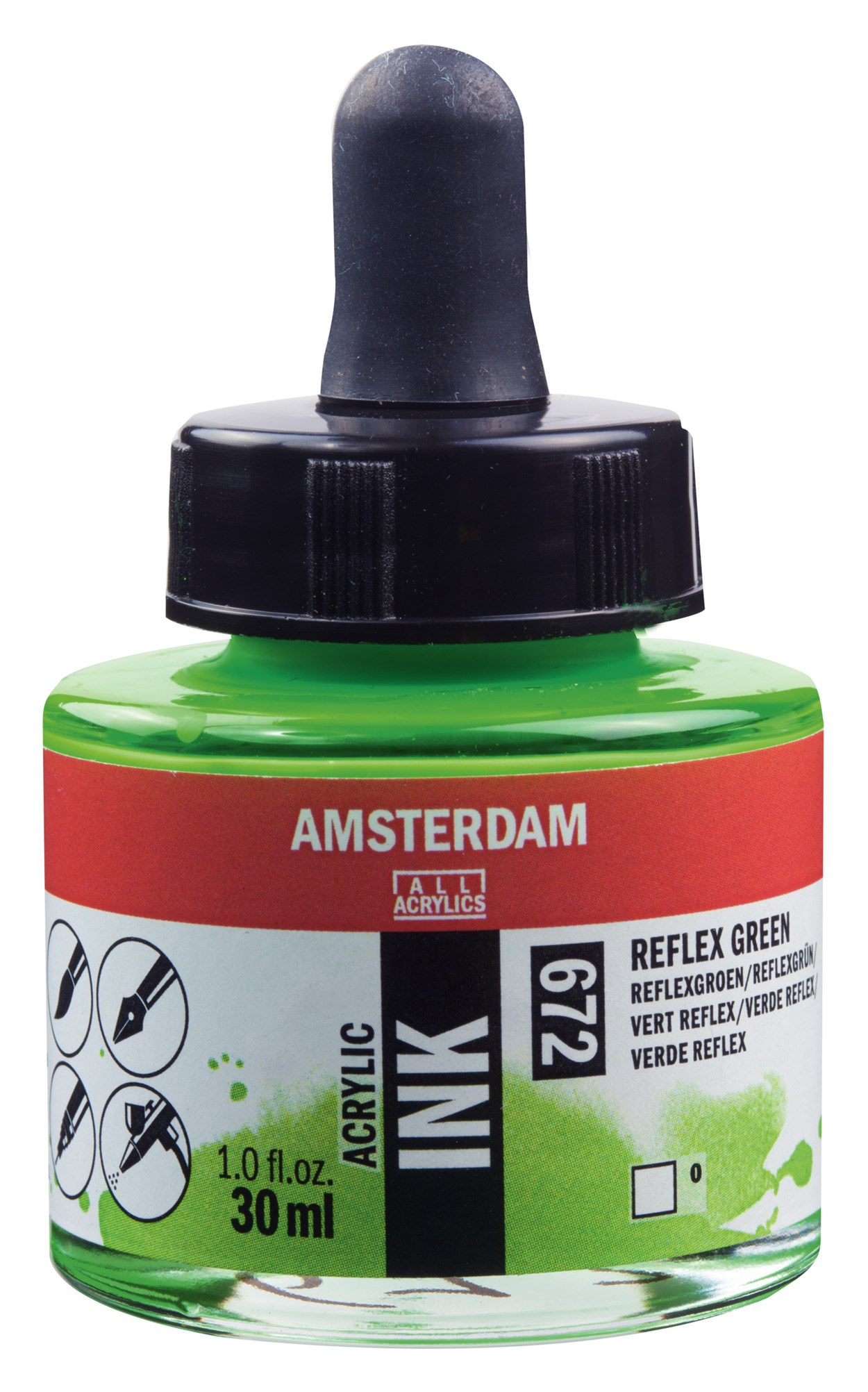 AMSTERDAM AKRİLİK MÜREKKEBİ 30ML REFLEX GRN