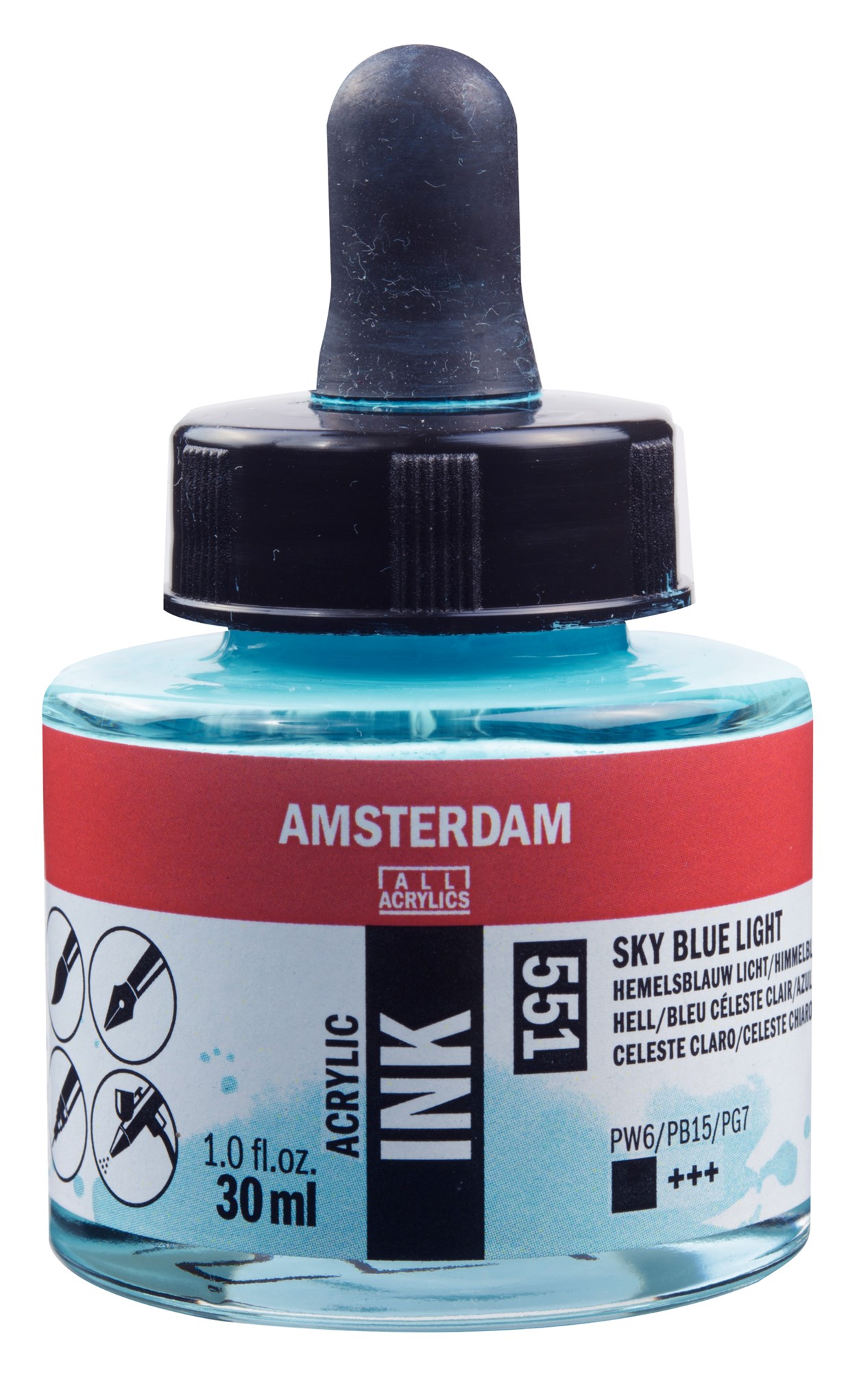 AMSTERDAM AKRİLİK MÜREKKEBİ 30ML SKY BLUE LT