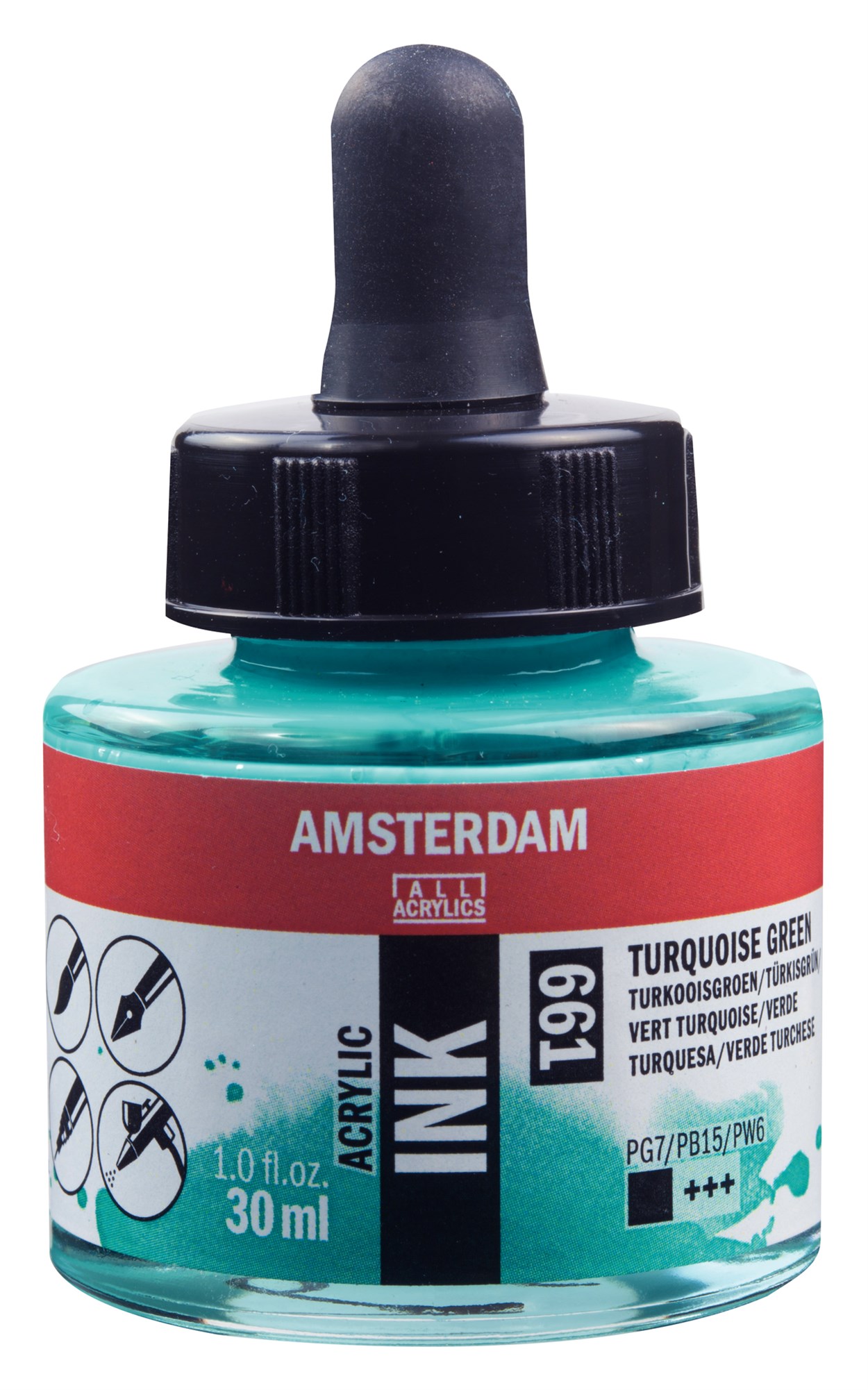 AMSTERDAM AKRİLİK MÜREKKEBİ 30ML TURQ.GRN