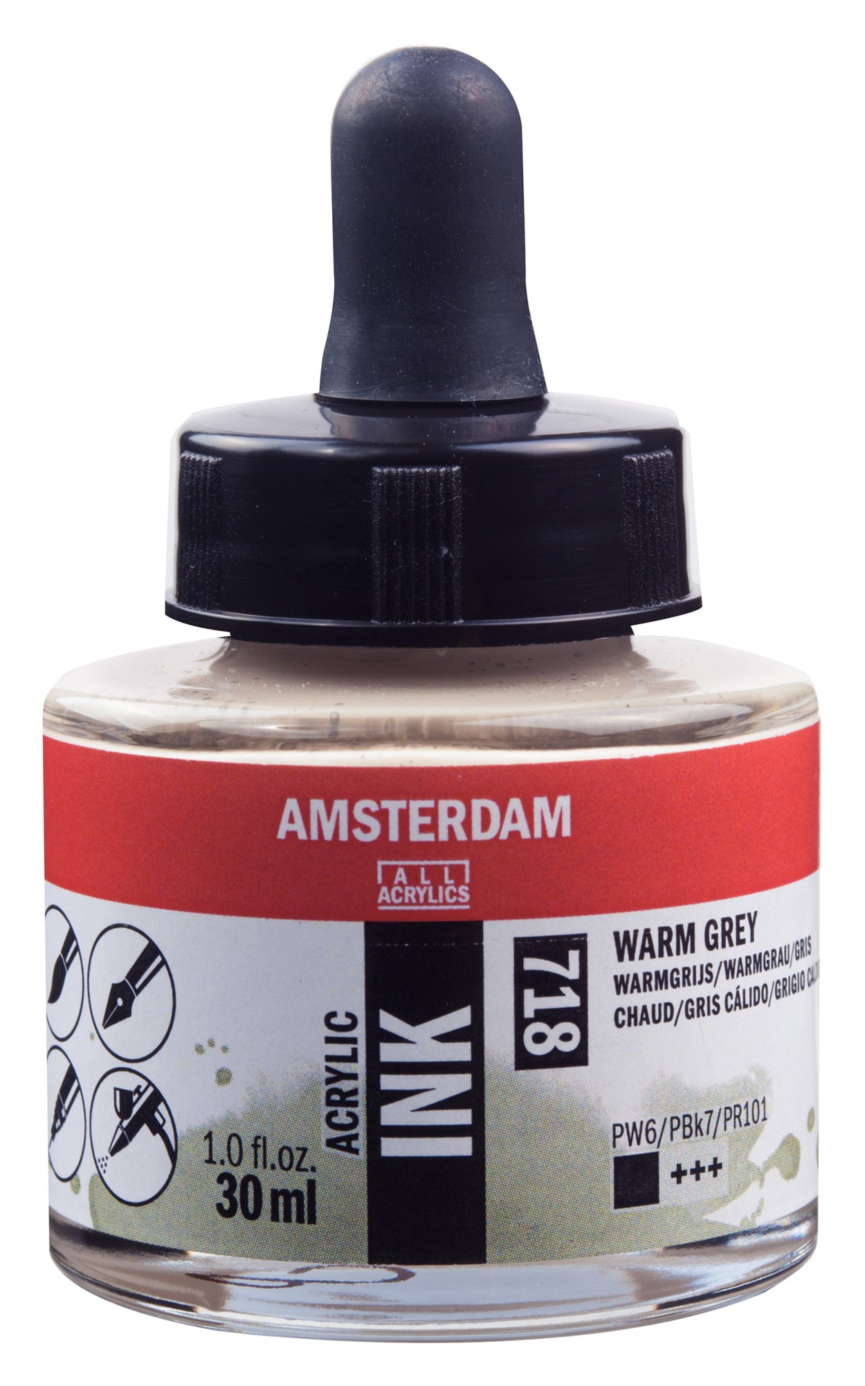 AMSTERDAM AKRİLİK MÜREKKEBİ 30ML WARM GREY