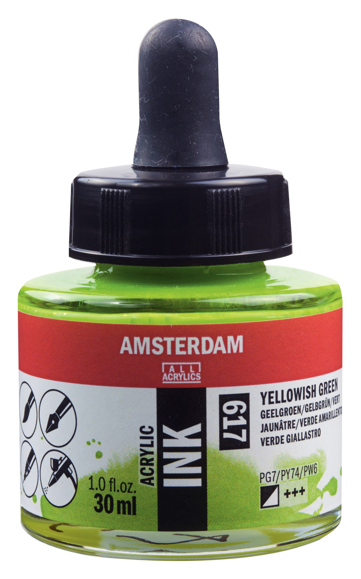 AMSTERDAM AKRİLİK MÜREKKEBİ 30ML YLWISH GREEN
