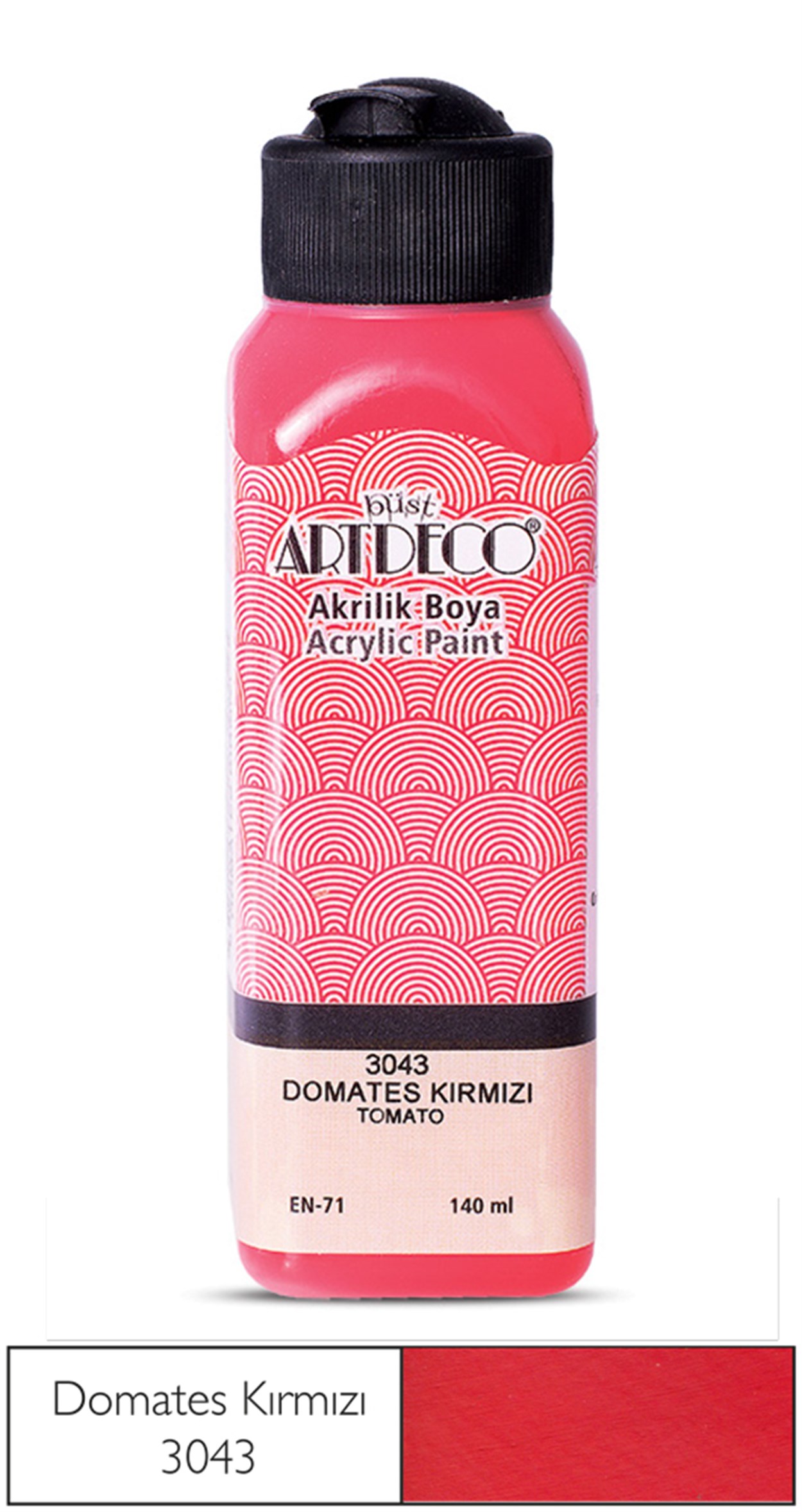 Artdeco Akrilik Boya 140ml Domates Kırmızı 3043