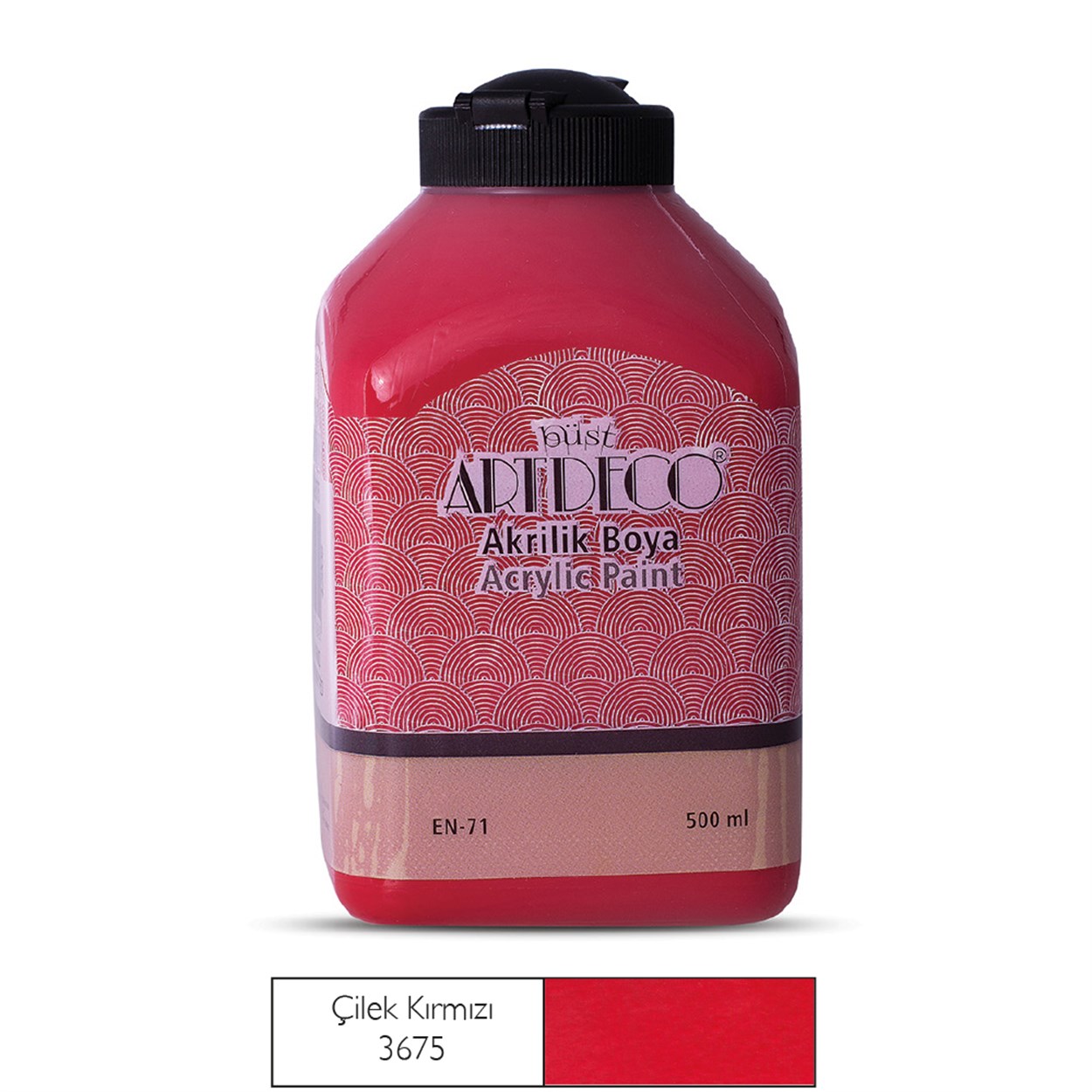 Artdeco Akrilik Boya 500ml Çilek Kırmızı 3675