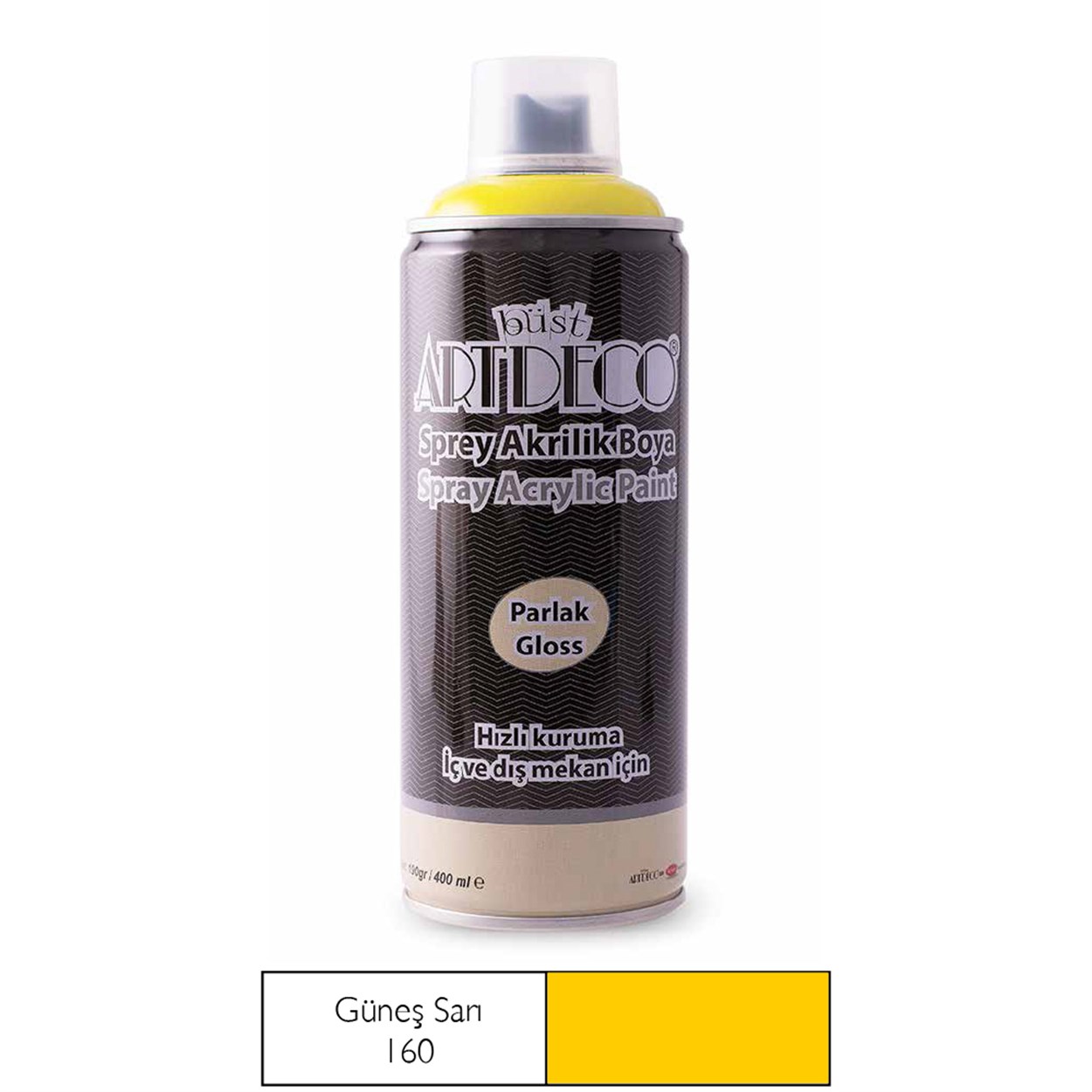 ARTDECO AKRİLİK SPREY BOYA 400 ML GÜNEŞ SARI 160