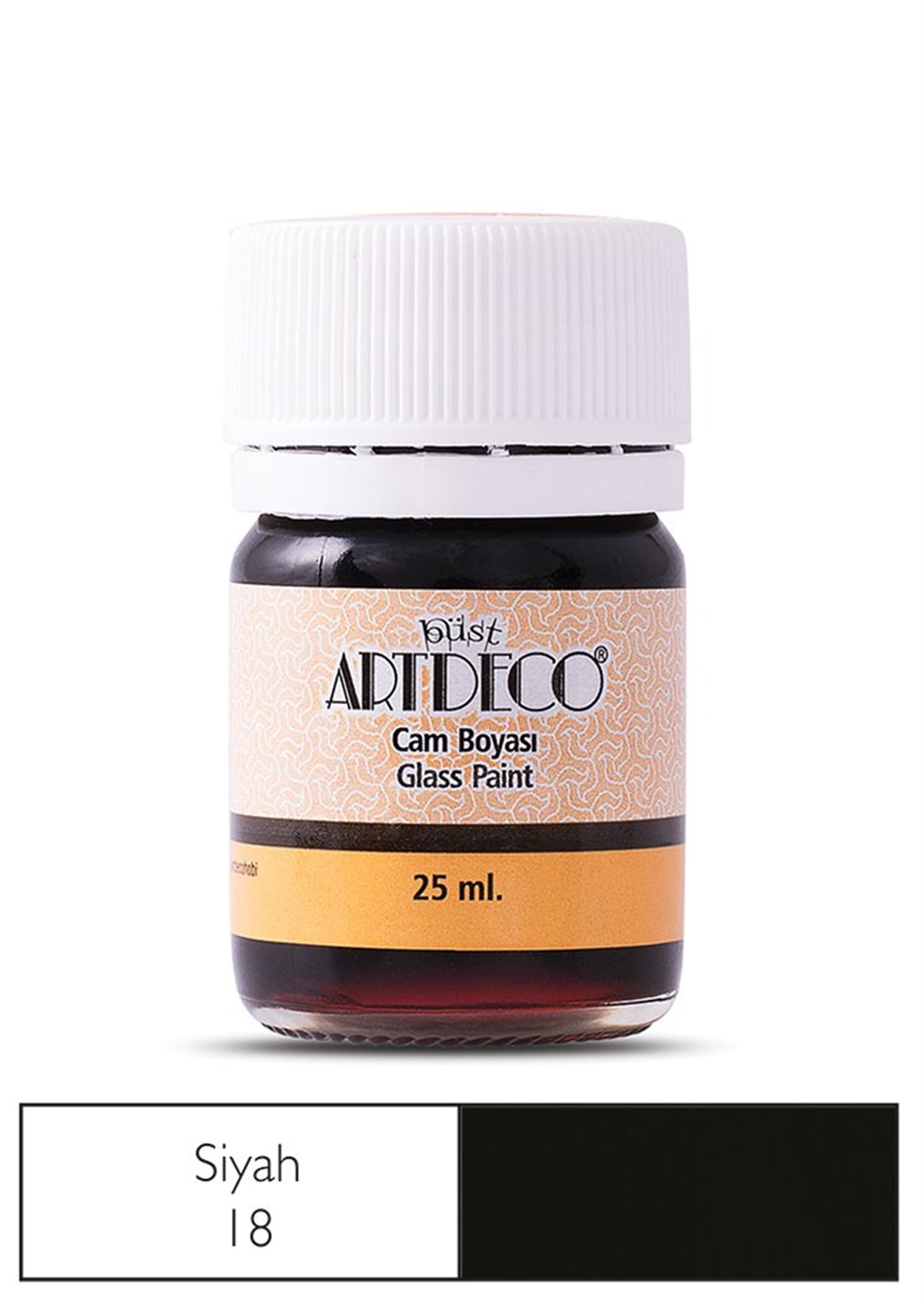 Artdeco Cam Boyası 25ml Siyah 18