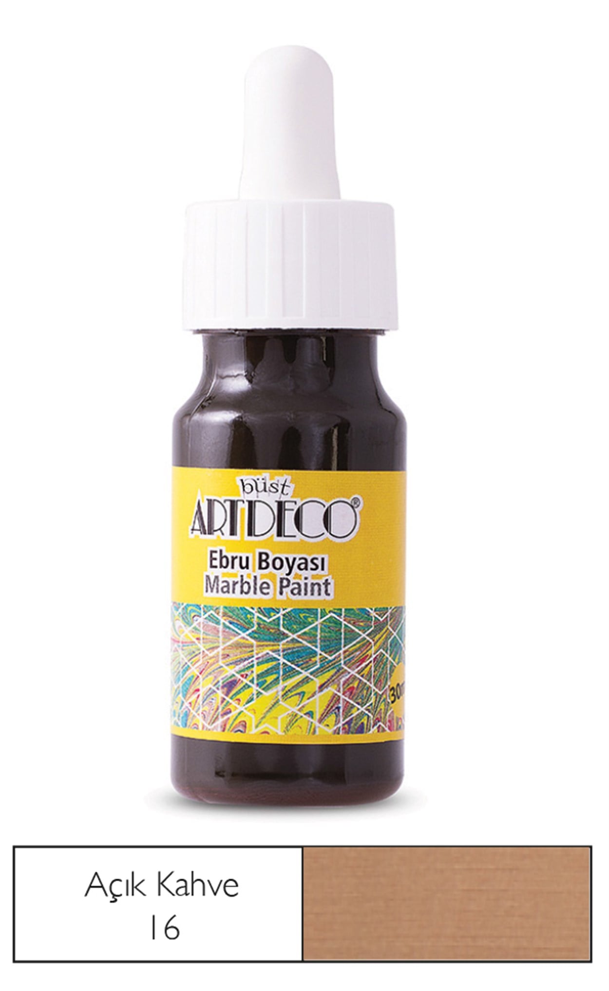 Artdeco Ebru Boyası 30ml Açık Kahve 16