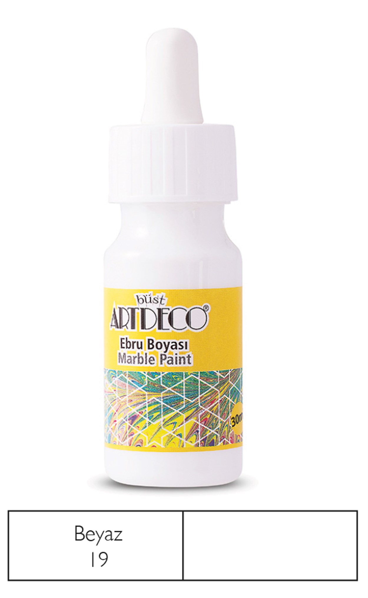 Artdeco Ebru Boyası 30ml Beyaz 19
