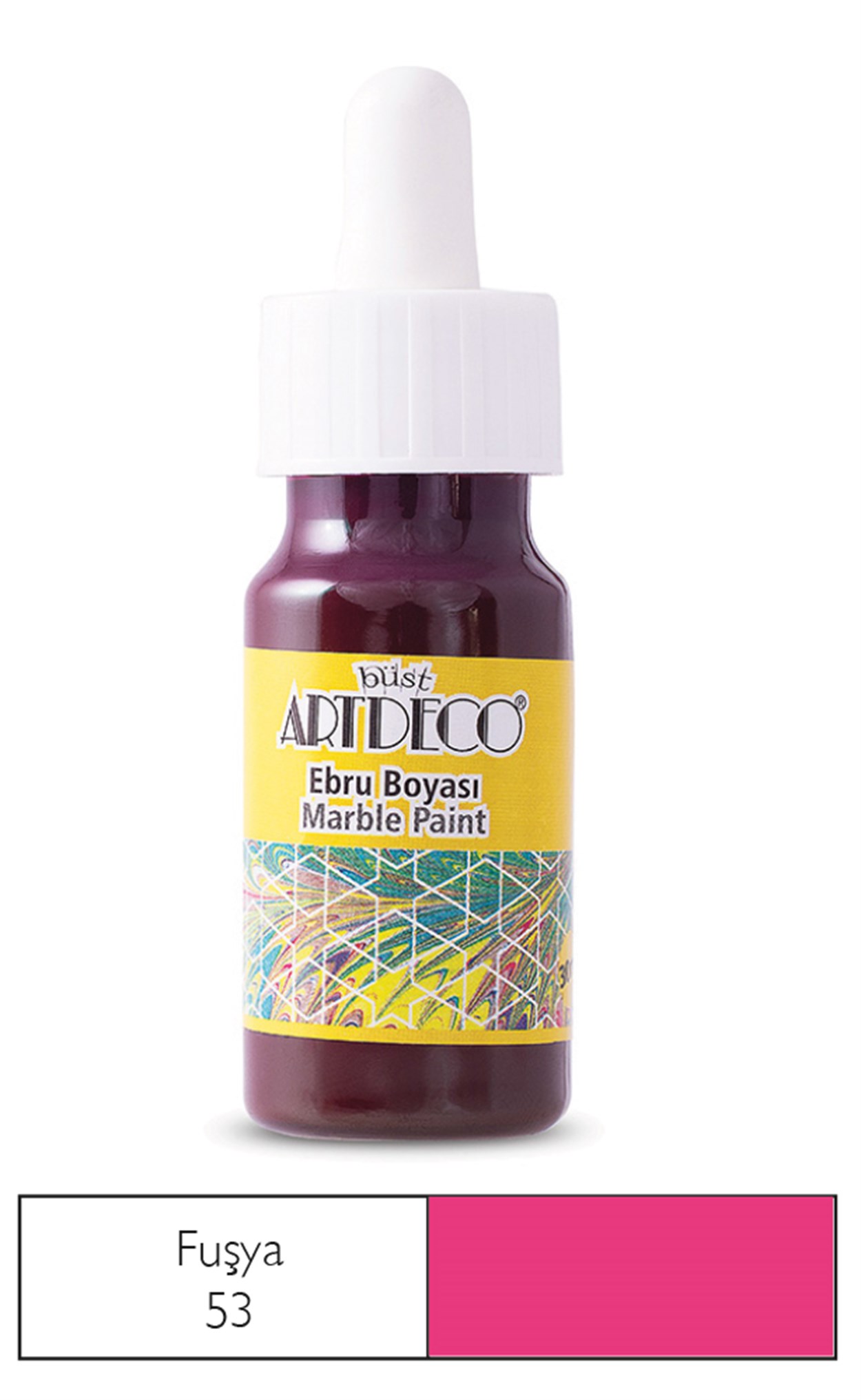 Artdeco Ebru Boyası 30ml Fuşya 53