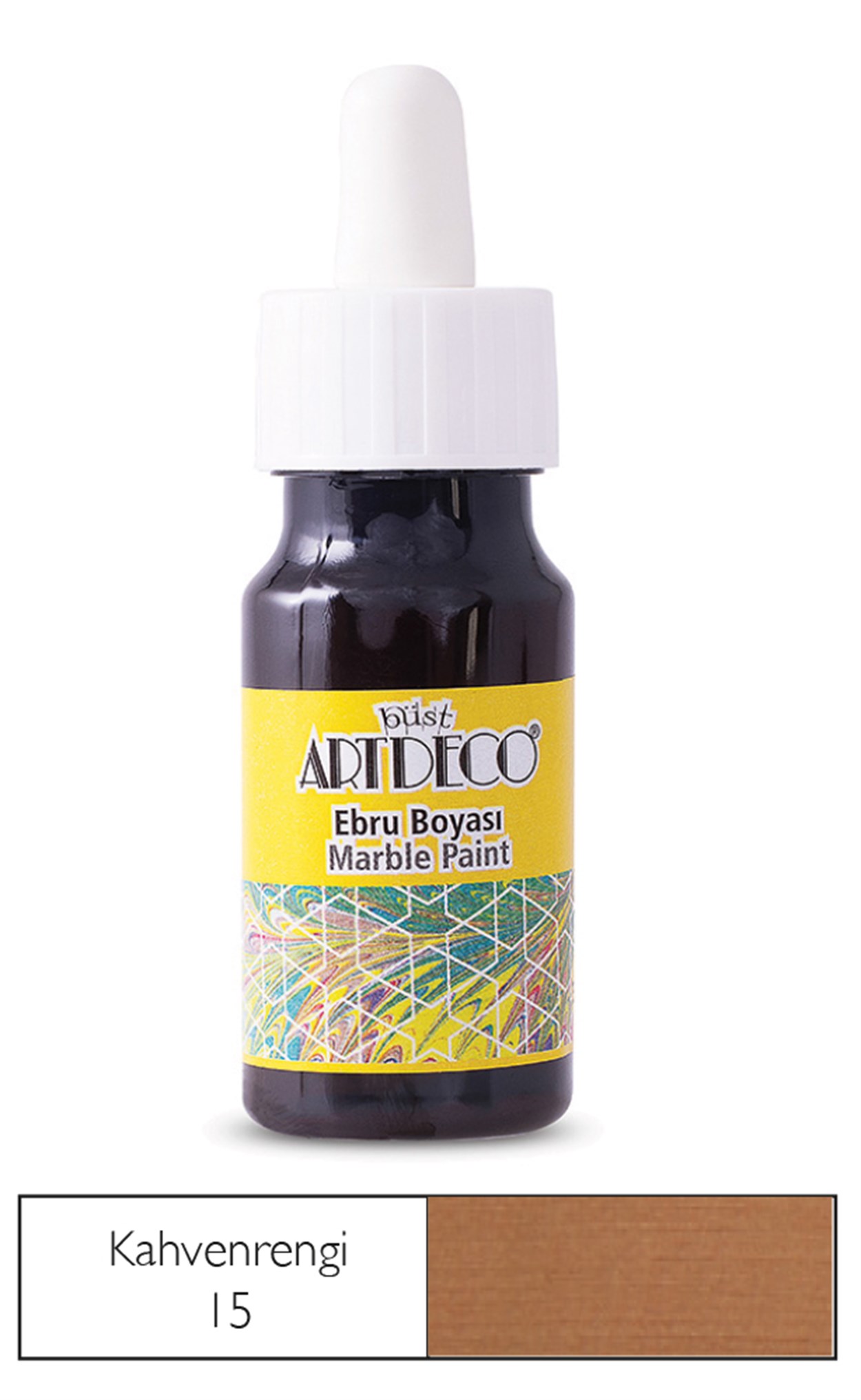 Artdeco Ebru Boyası 30ml Kahverengi 15