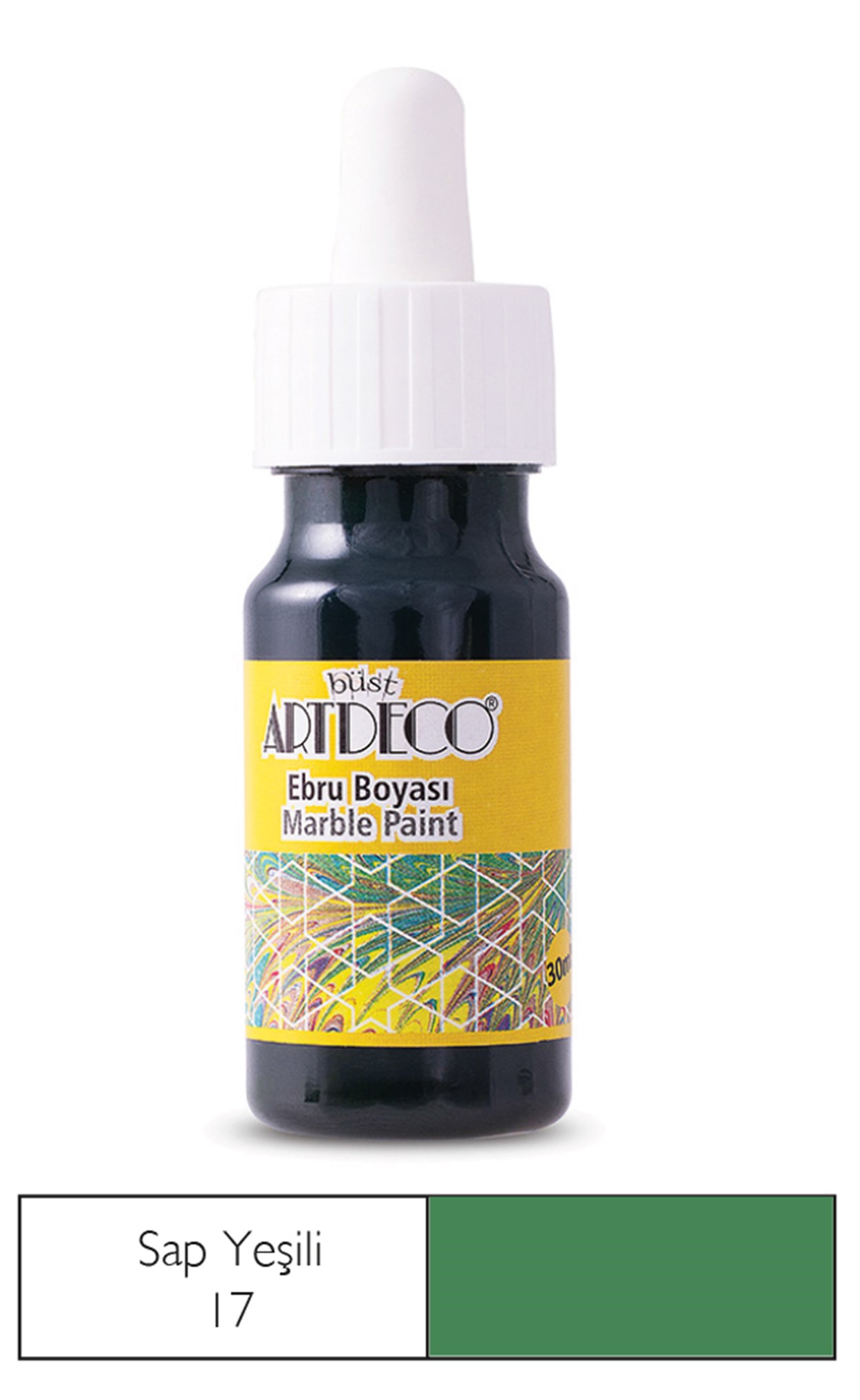 Artdeco Ebru Boyası 30ml Sap Yeşili 17