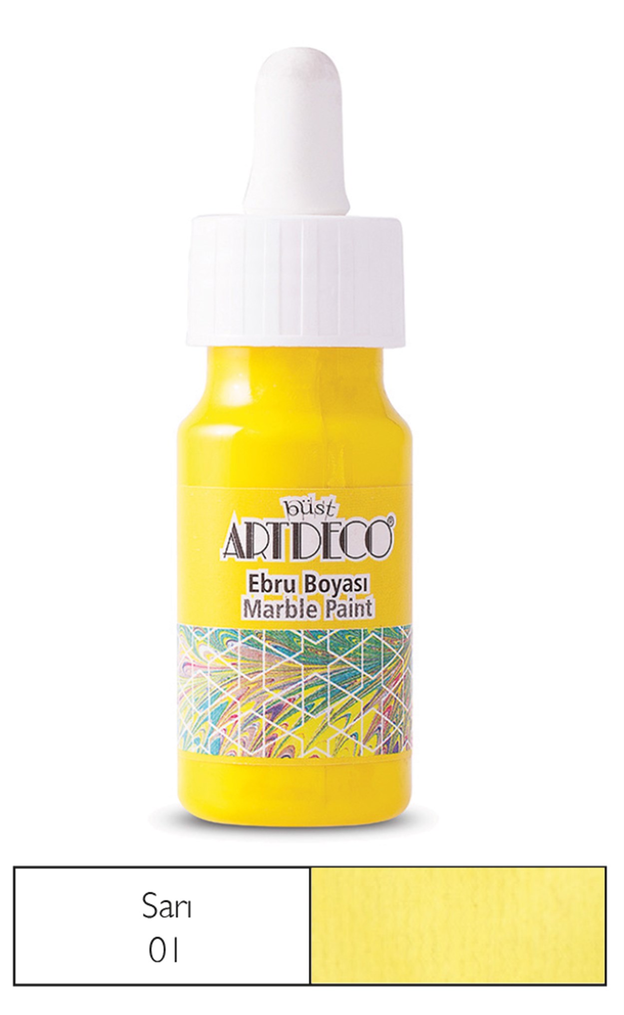 Artdeco Ebru Boyası 30ml Sarı 01