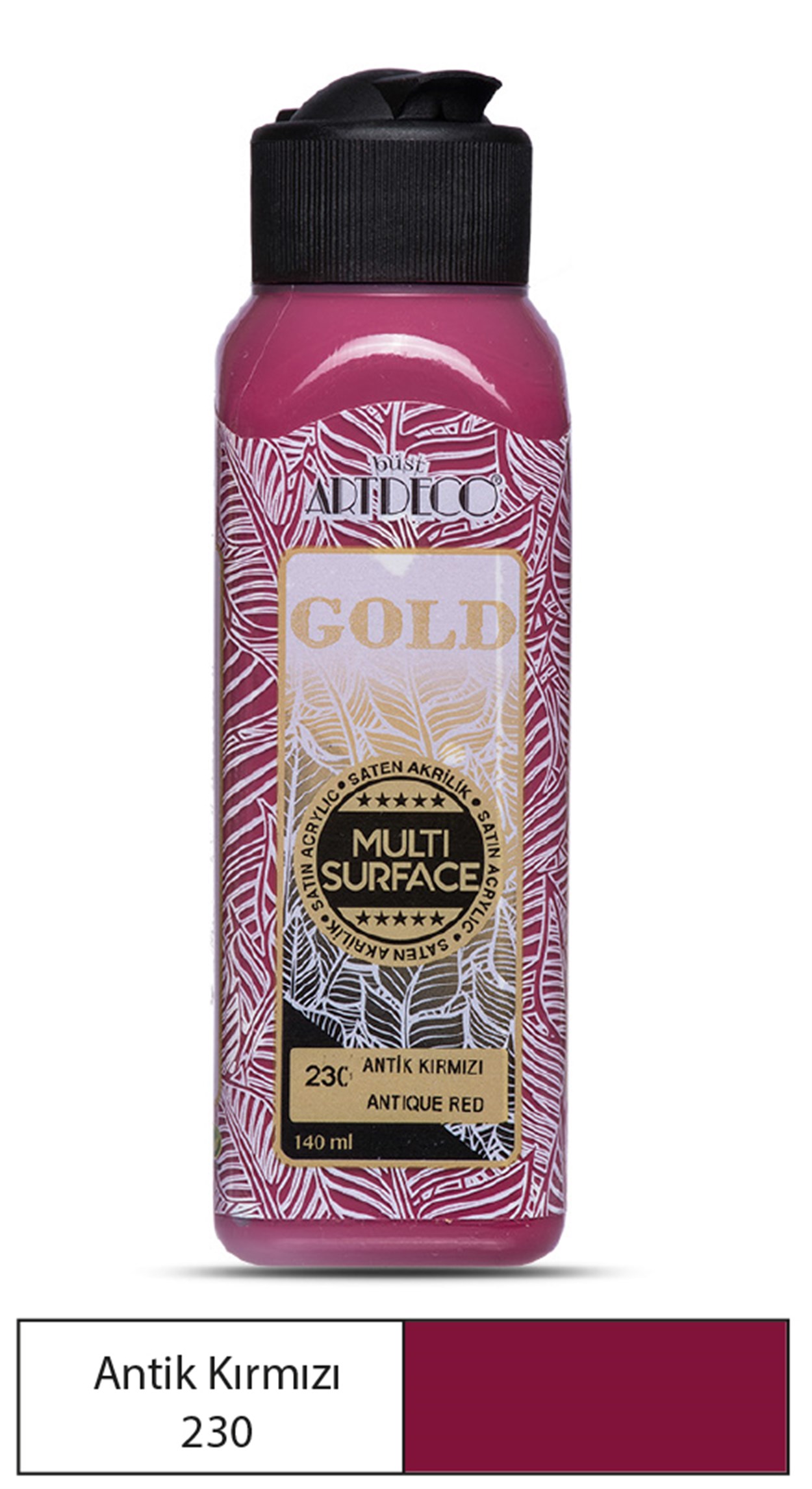 Artdeco Gold Akrilik Boya 140ml Antik Kırmızı 230