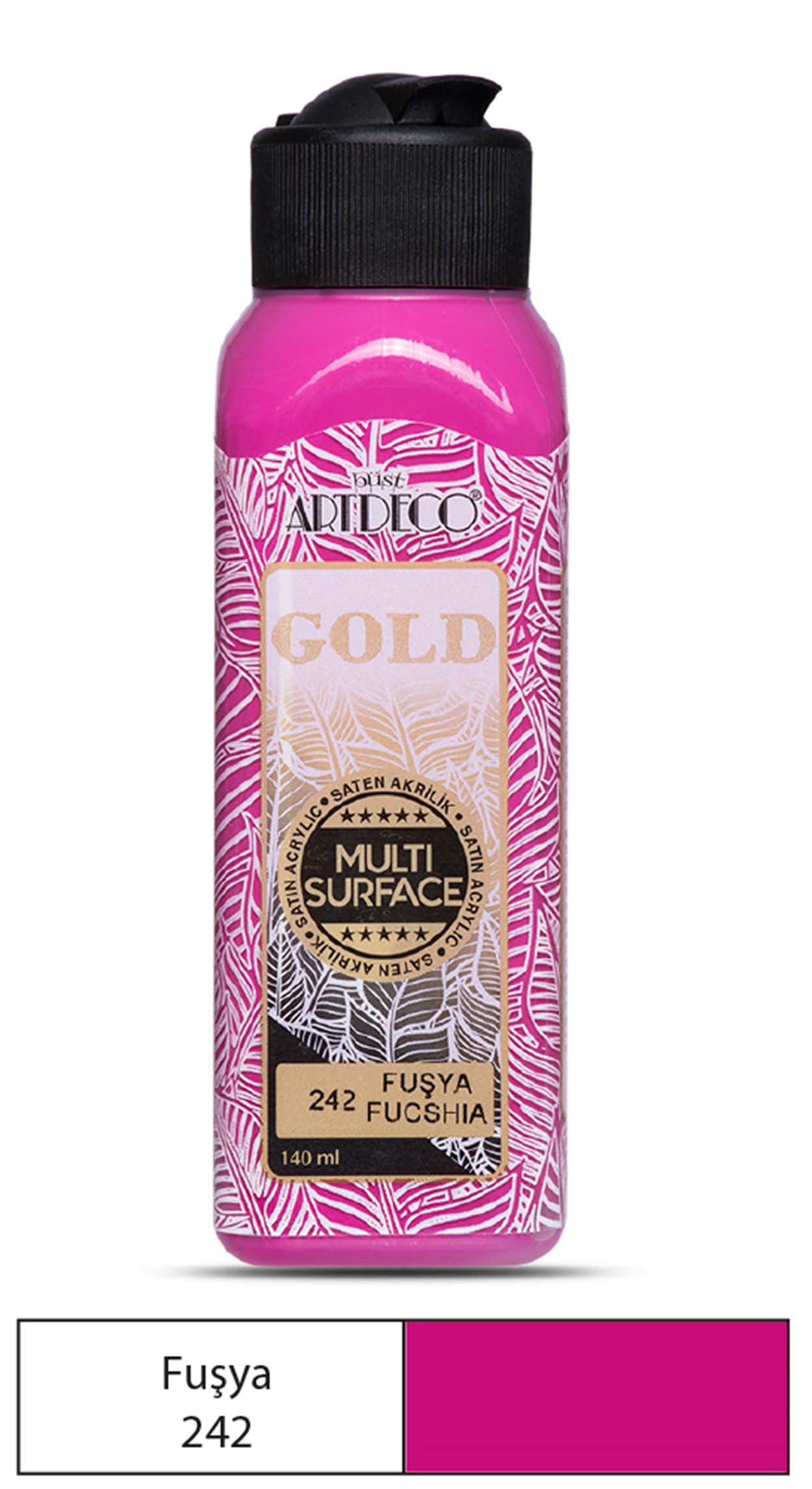 Artdeco Gold Akrilik Boya 140ml Fuşya 242