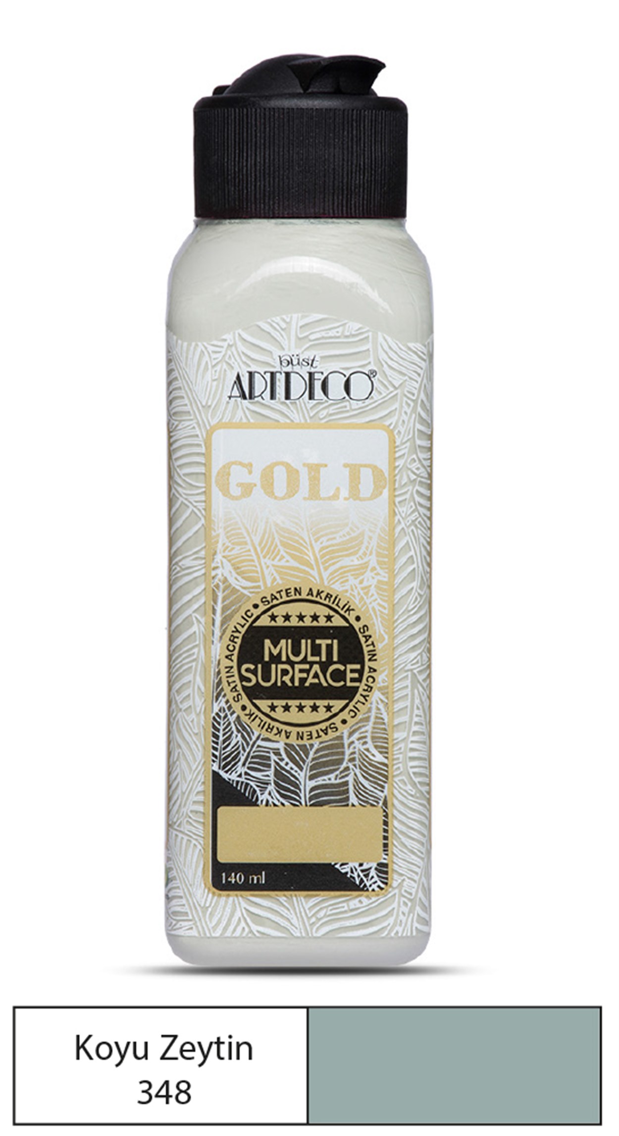 Artdeco Gold Akrilik Boya 140ml Koyu Zeytin 348