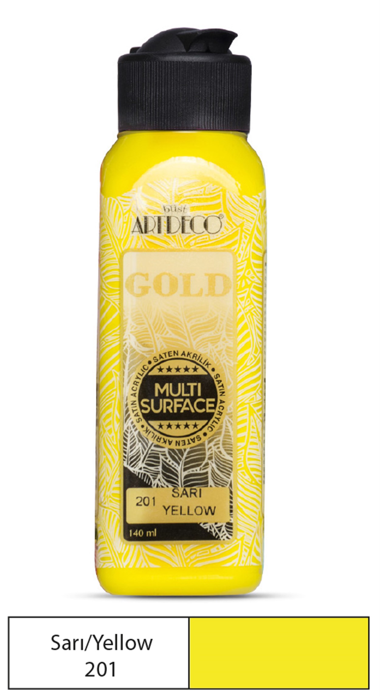Artdeco Gold Akrilik Boya 140ml Sarı 201