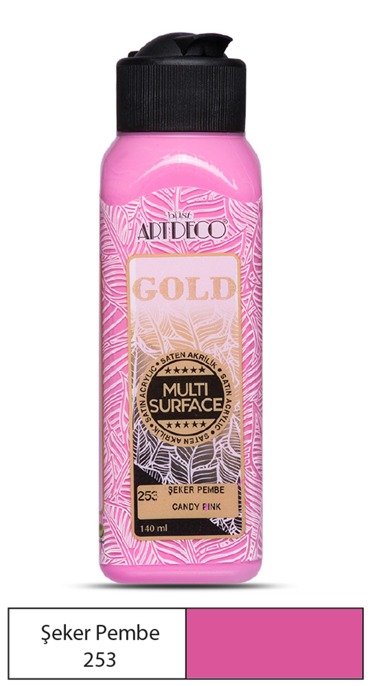 Artdeco Gold Akrilik Boya 140ml Şeker Pembe 253