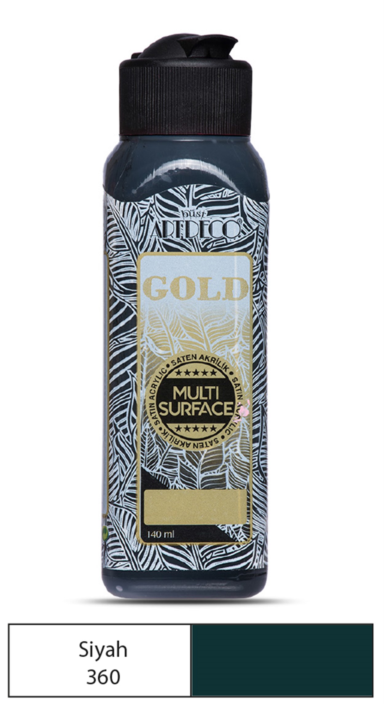 Artdeco Gold Akrilik Boya 140ml Siyah 360